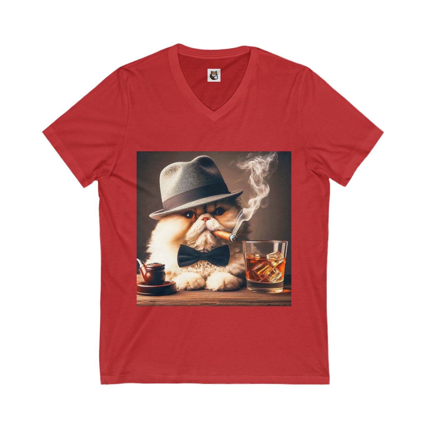 - Selkirk Rex Design V-Neck drinking