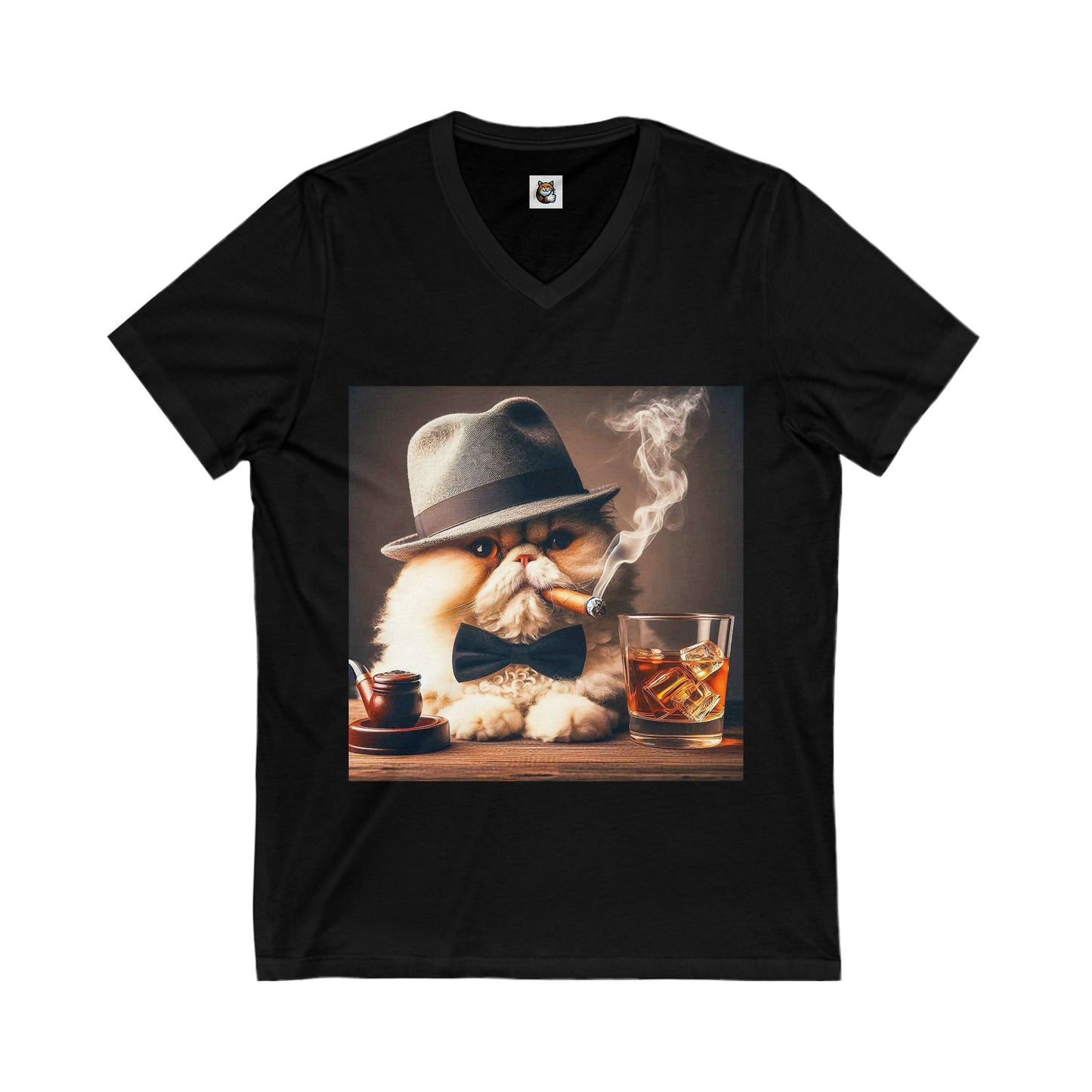 - Selkirk Rex Design V-Neck drinking