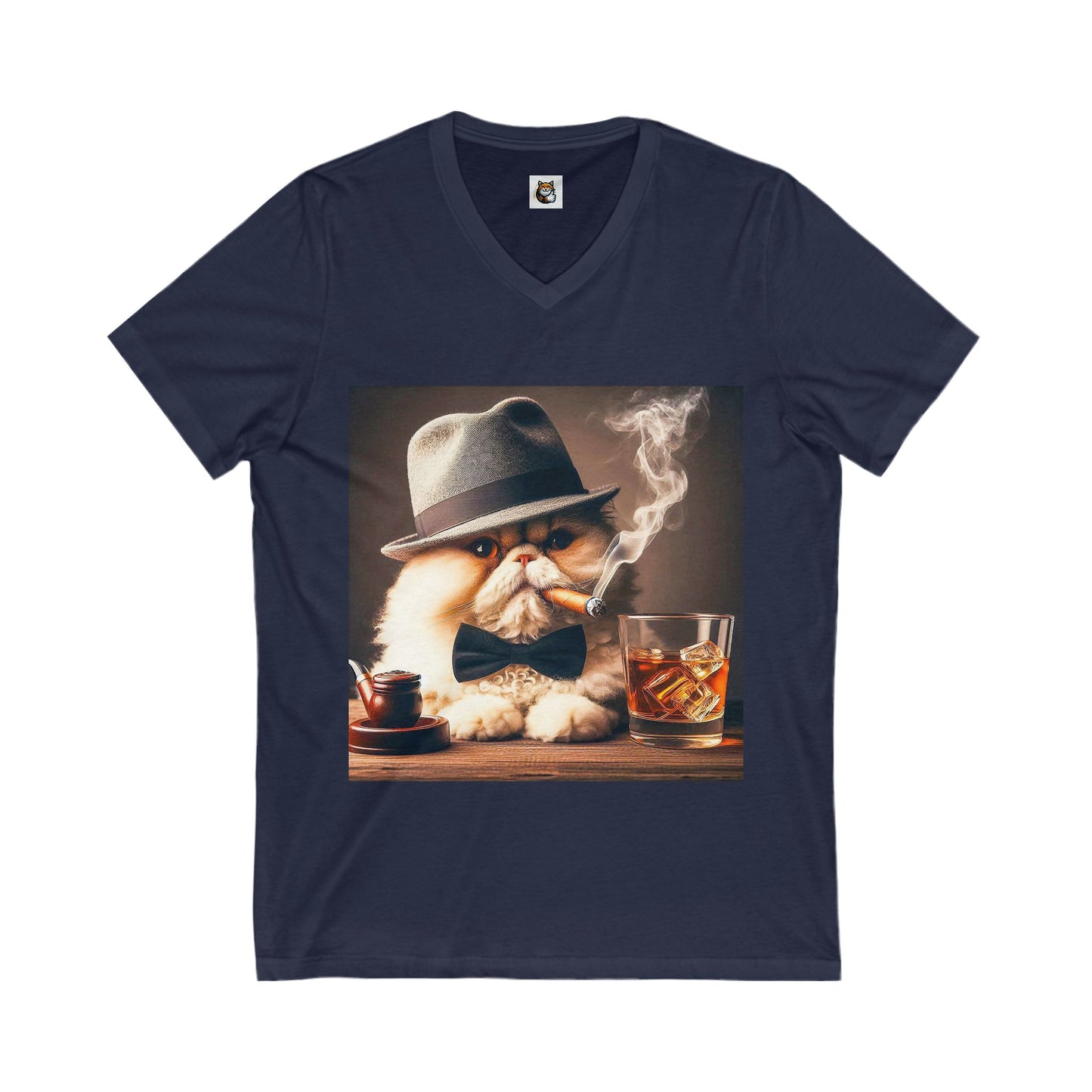 - Selkirk Rex Design V-Neck drinking
