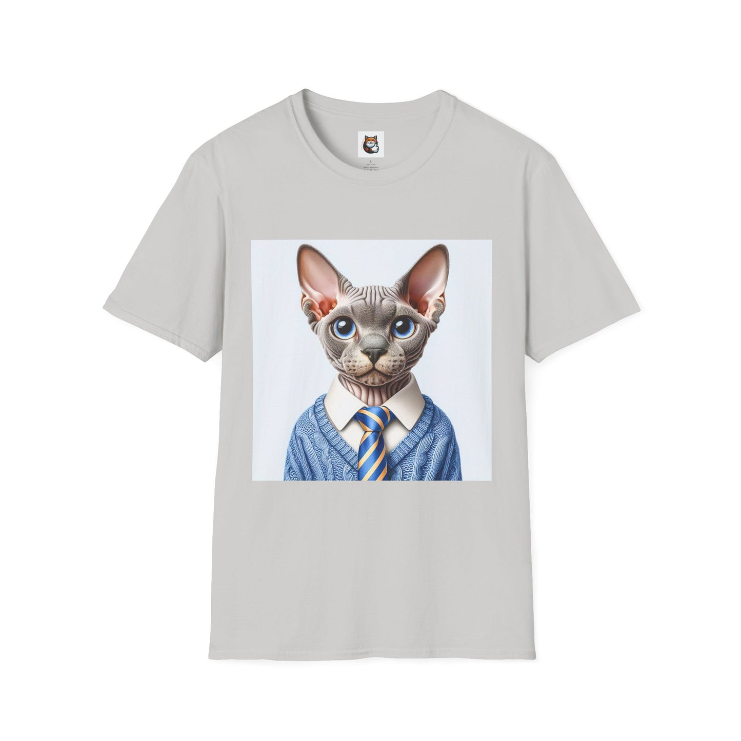 Devon Rex Cat business man Softstyle T-Shirt