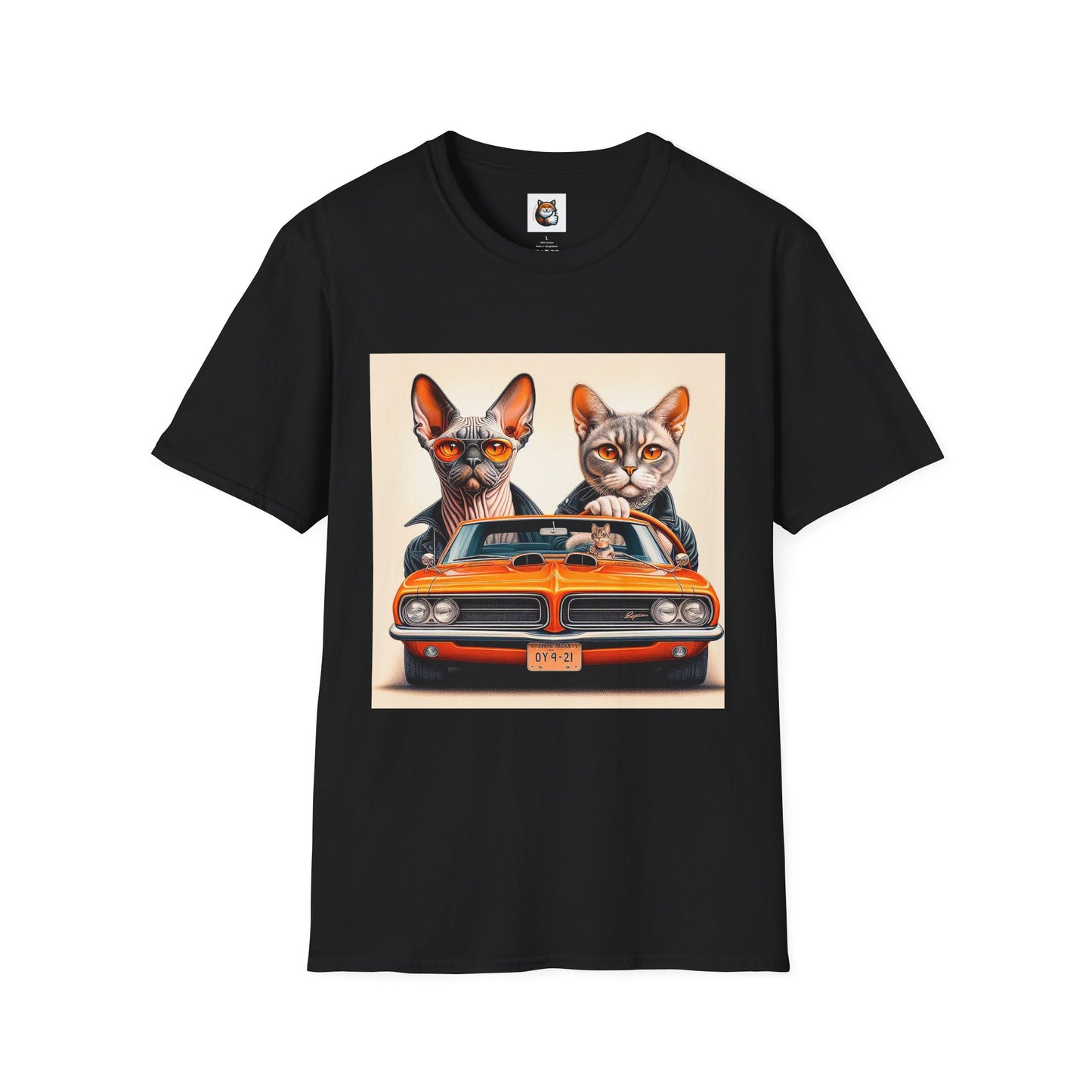 Wacky  Devon Rex Cool cats  Unisex Softstyle T-Shirt