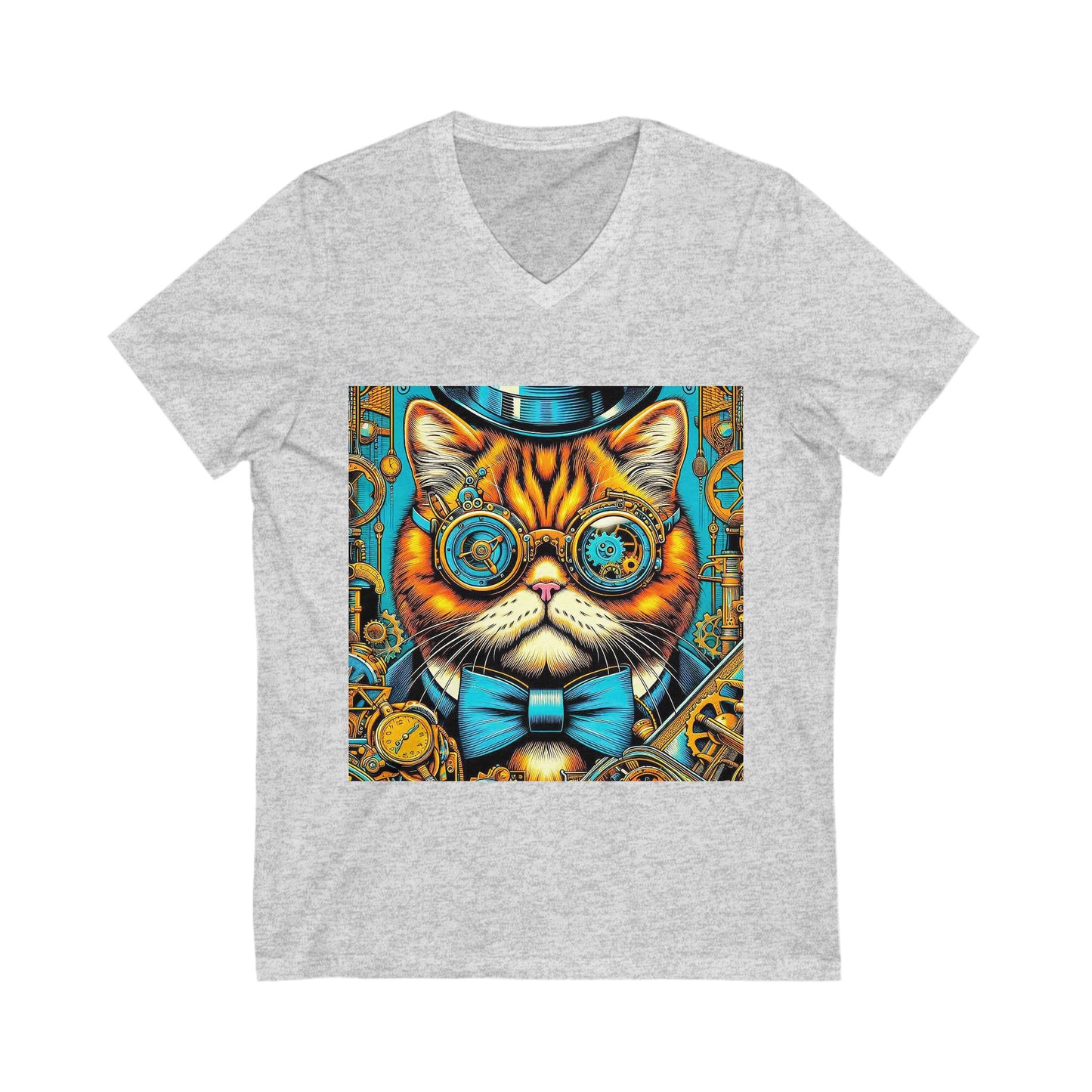 Persian Cat Unisex Jersey Short Sleeve V-Neck Tee