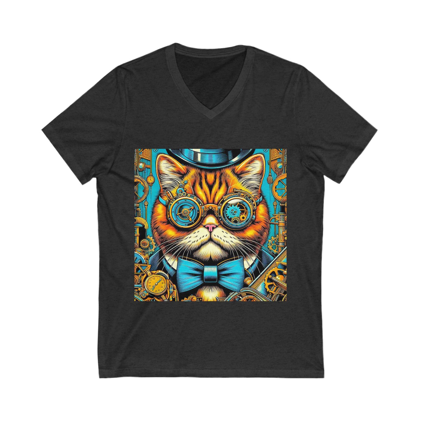 Persian Cat Unisex Jersey Short Sleeve V-Neck Tee