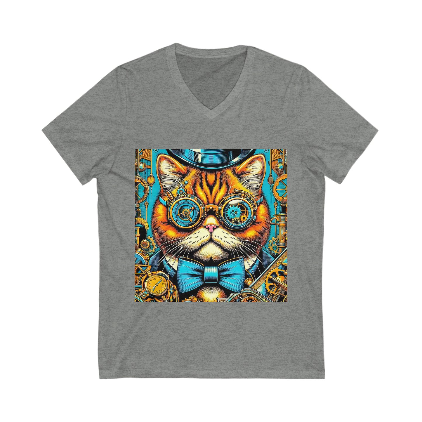 Persian Cat Unisex Jersey Short Sleeve V-Neck Tee
