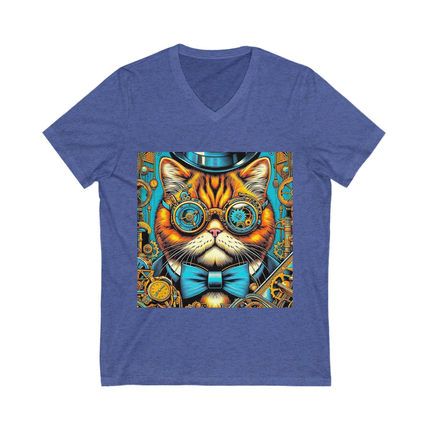 Persian Cat Unisex Jersey Short Sleeve V-Neck Tee