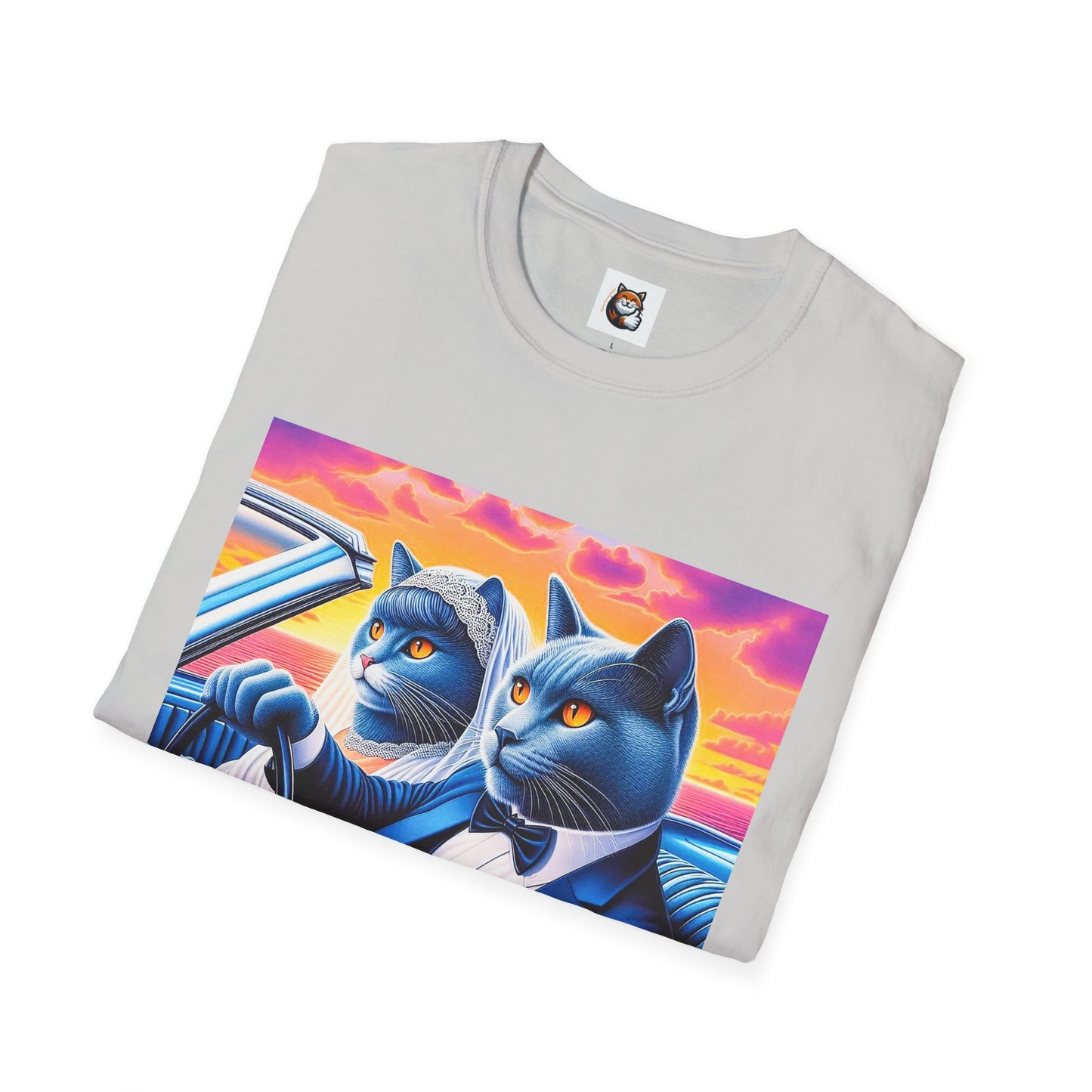 Russian Blue Cat  just married T-Shirt
