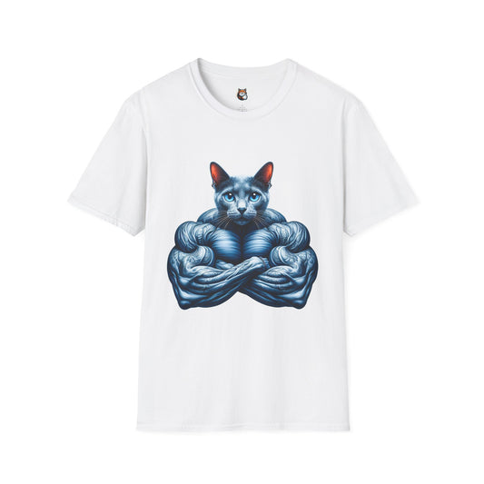 Russian Blue Cat Unisex Softstyle T-Shirt