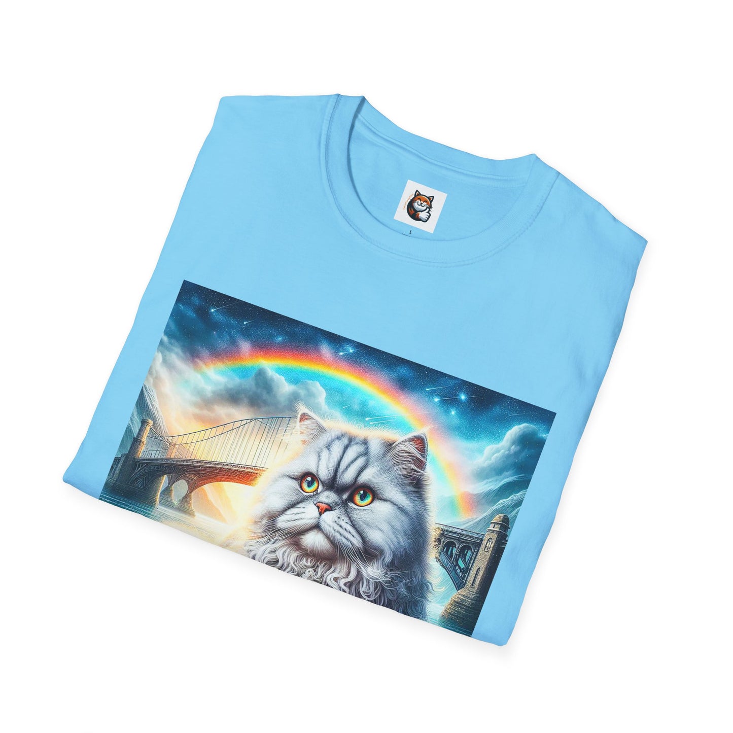 Selkirk Rex Cat T-Shirt  rainbow bridge