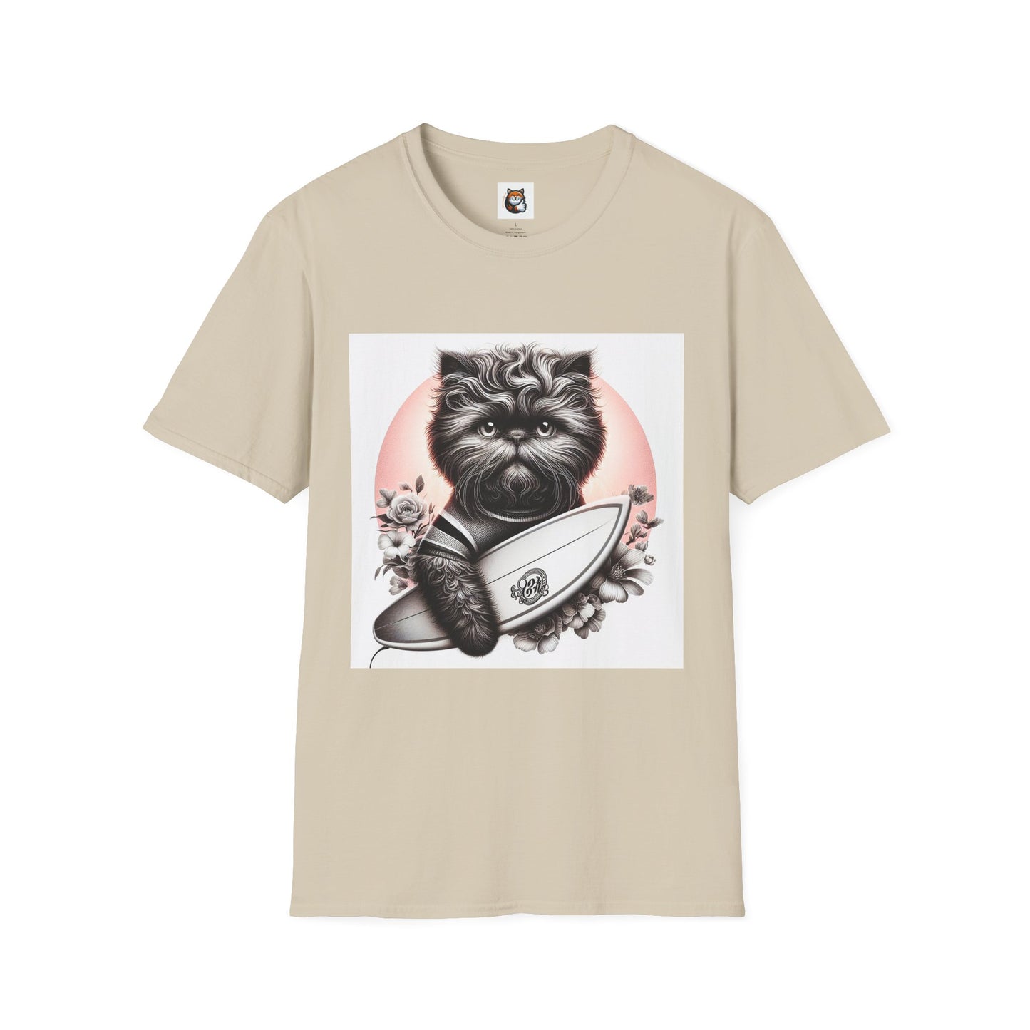 Selkirk Rex Cat T-Shirt fluffy surfer girl