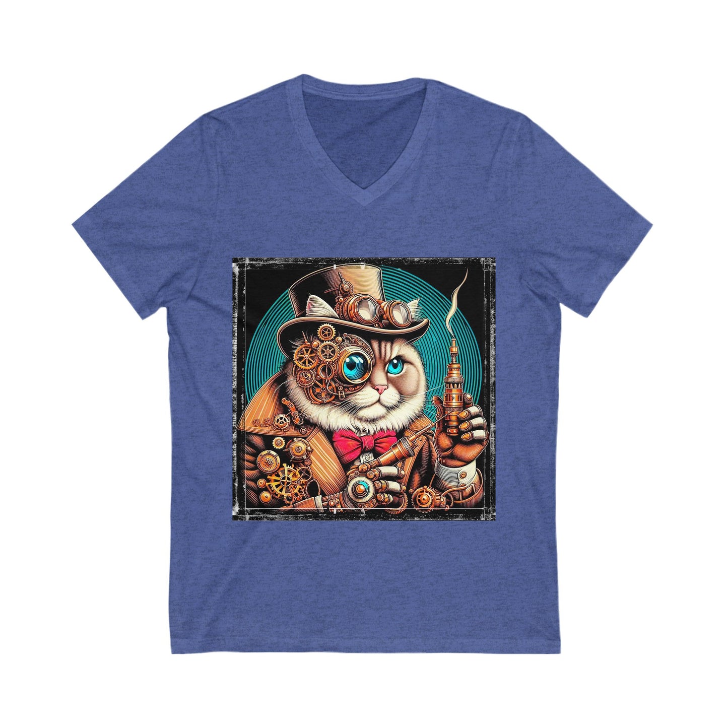 Ragdoll Cat Unisex Jersey Short Sleeve V-Neck Tee