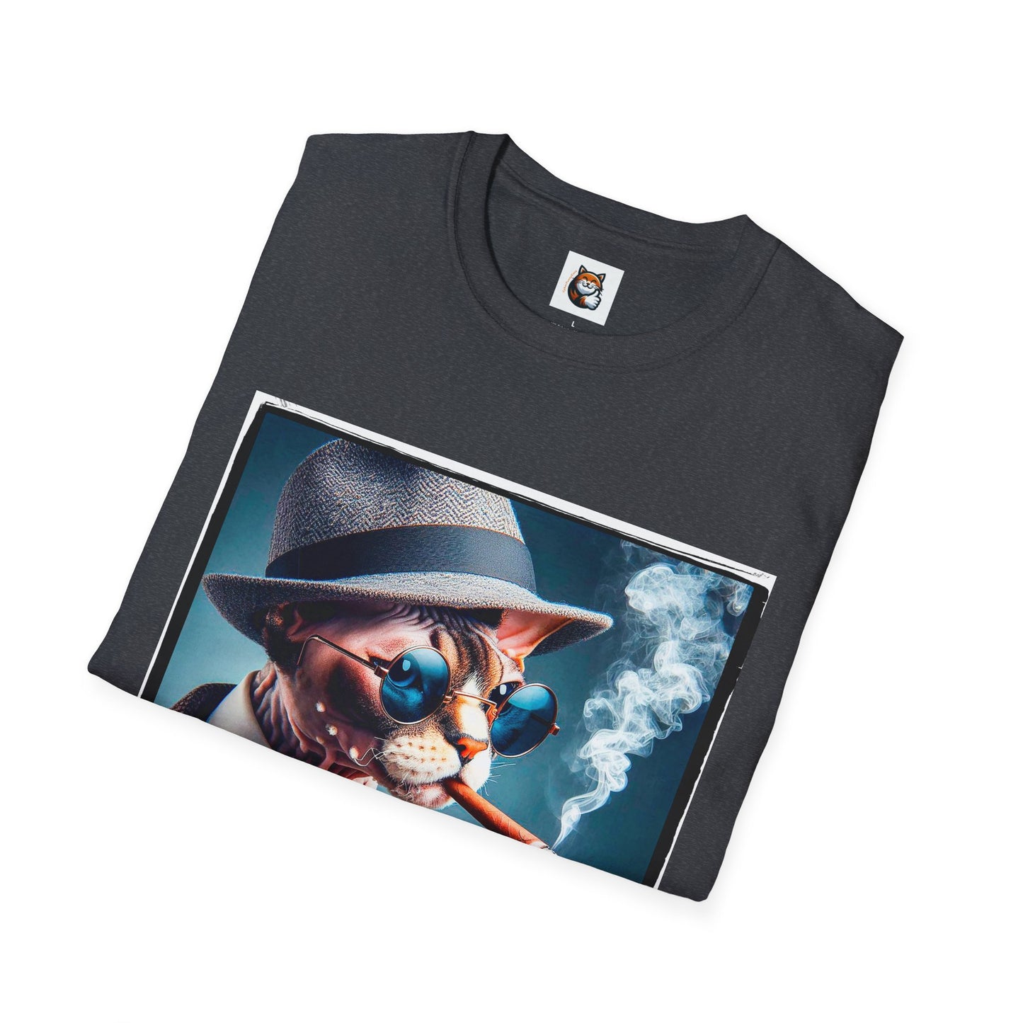 Devon Rex Cat smoking Softstyle T-Shirt