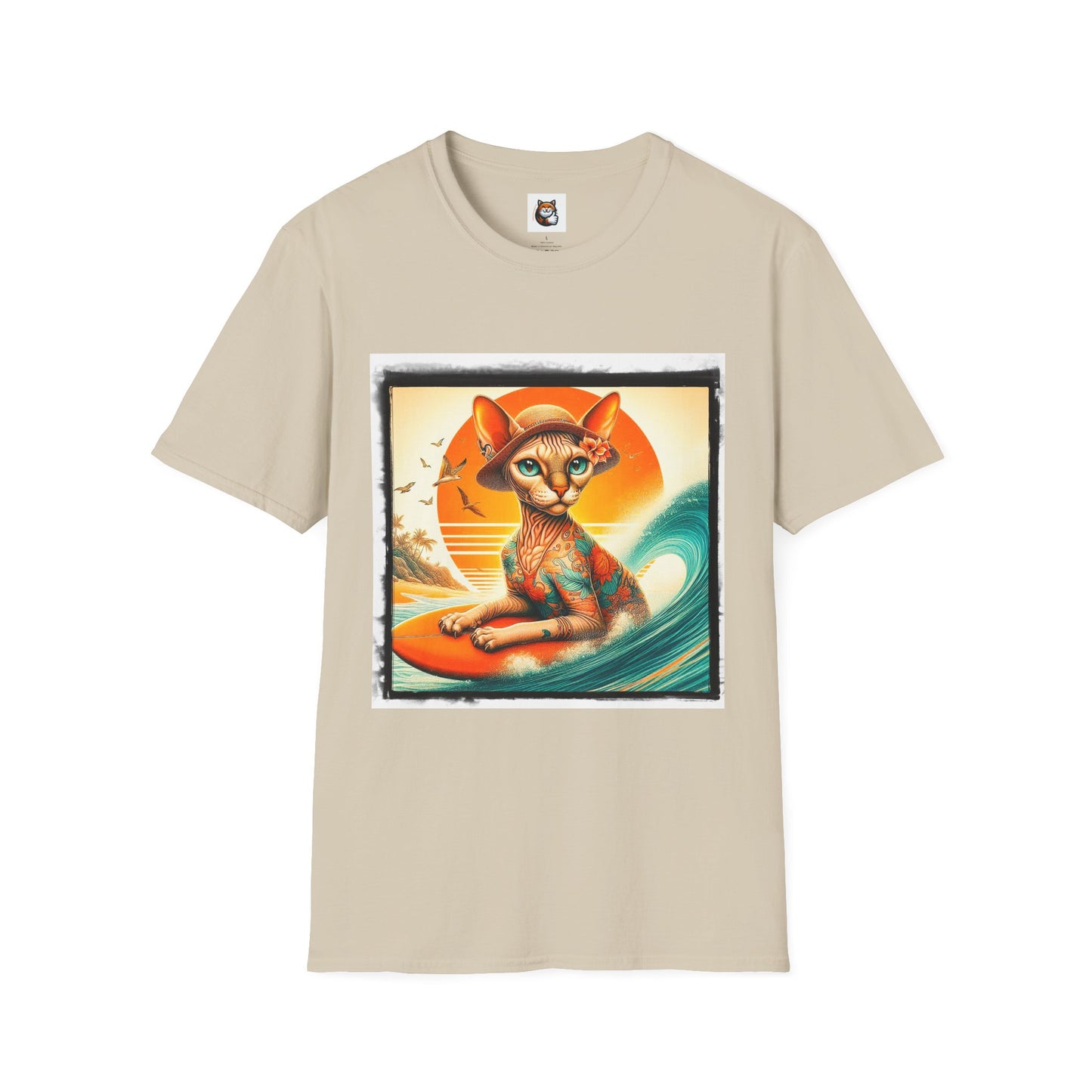 Devon Rex Cat Unisex Softstyle T-Shirt