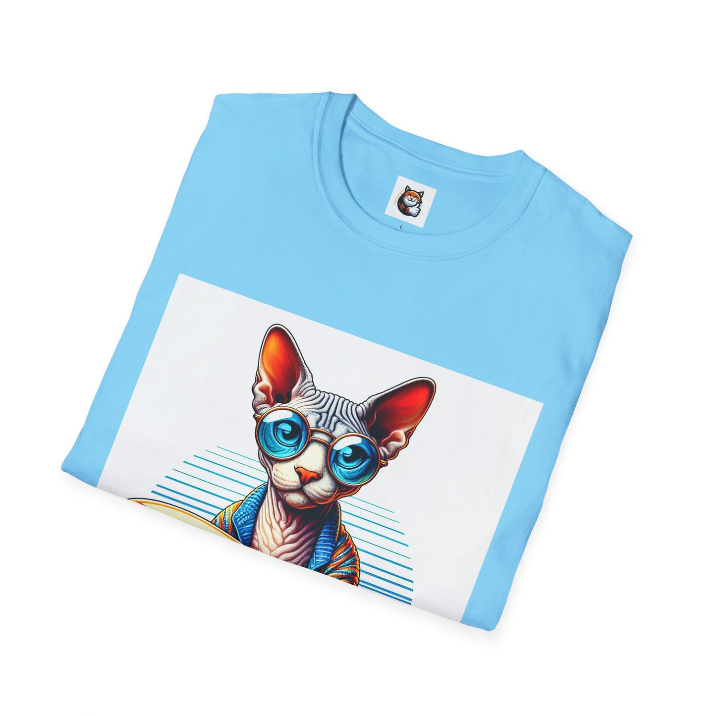 Devon Rex Cat Unisex Softstyle T-Shirt