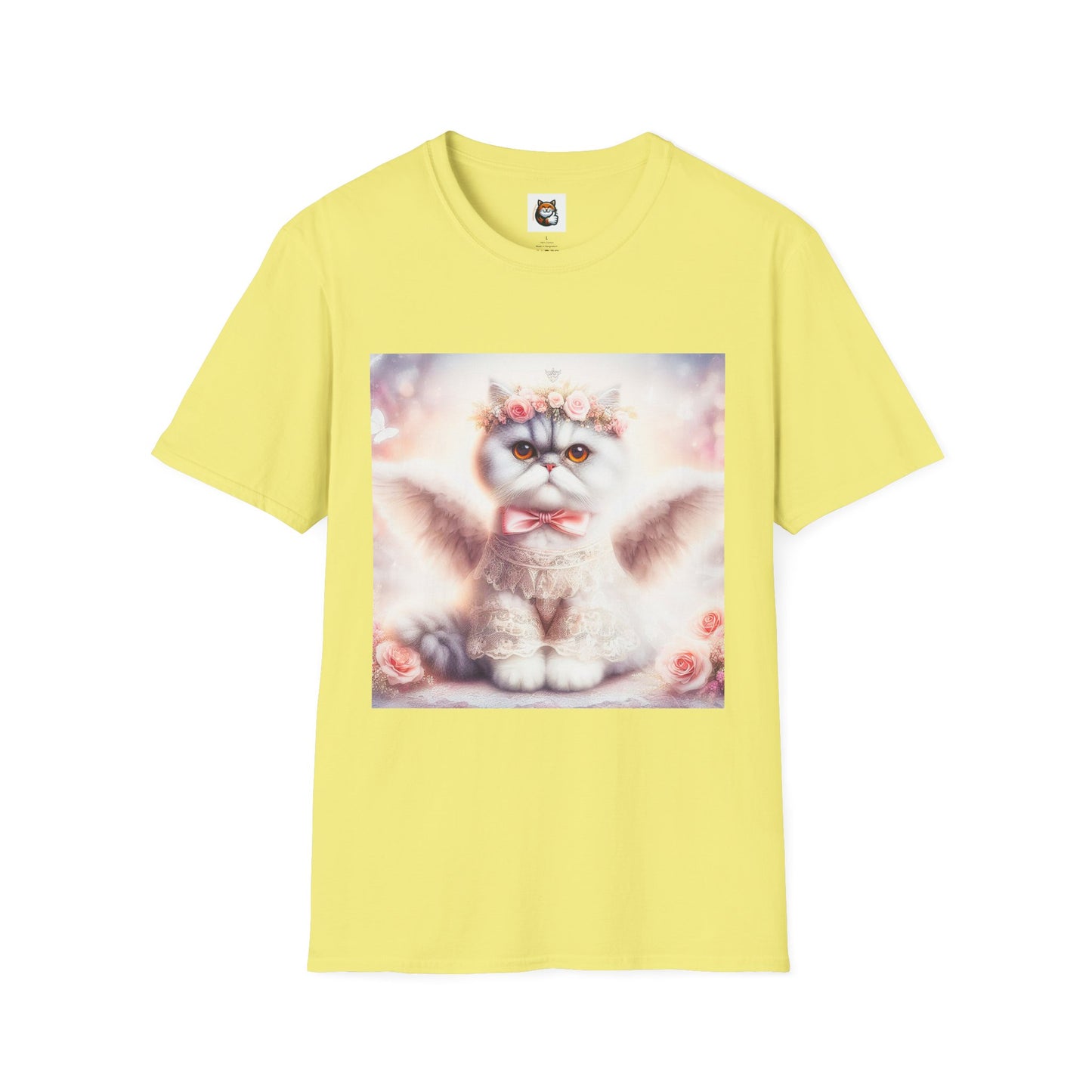 Selkirk Rex Cat T-Shirt flower Angel
