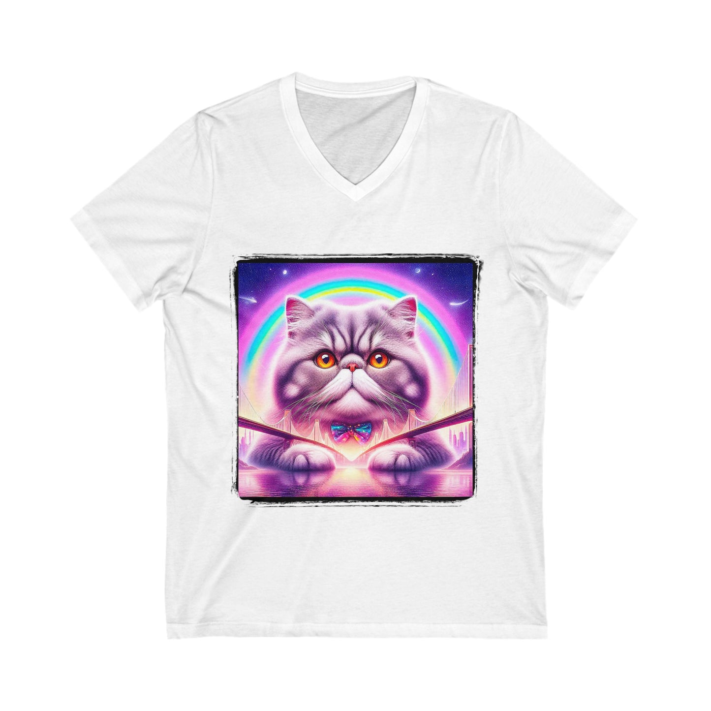 Exotic Shorthair Sleeve purple sunset tee