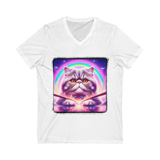 Exotic Shorthair Sleeve purple sunset tee