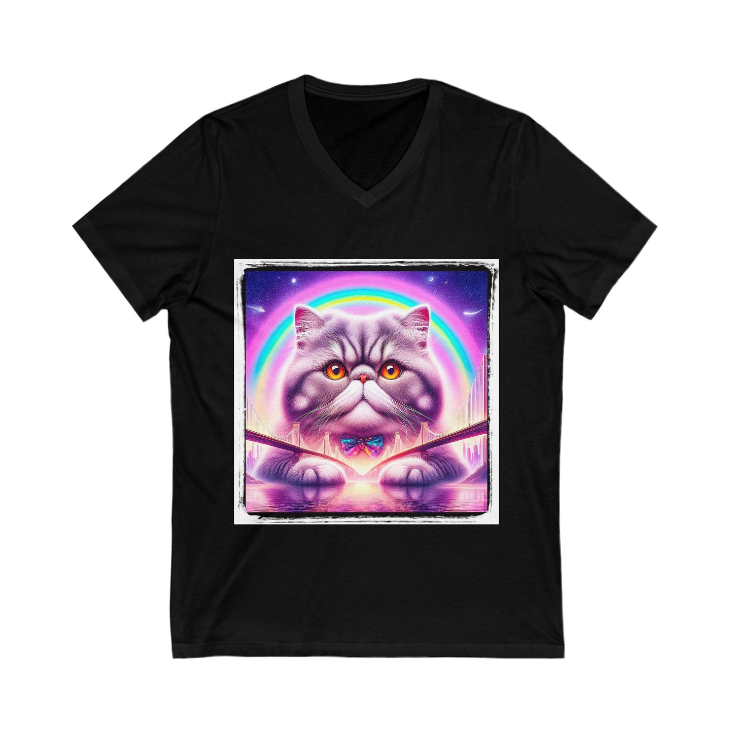 Exotic Shorthair Sleeve purple sunset tee