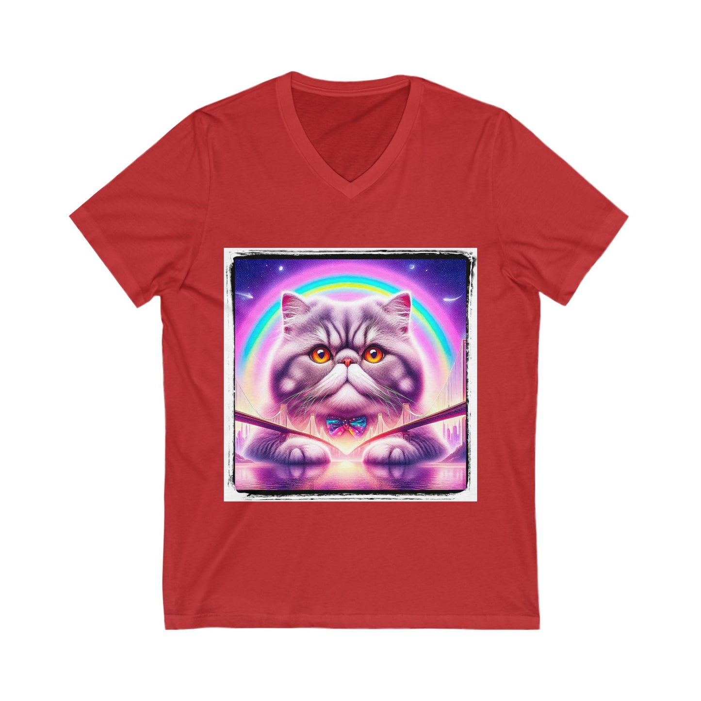 Exotic Shorthair Sleeve purple sunset tee