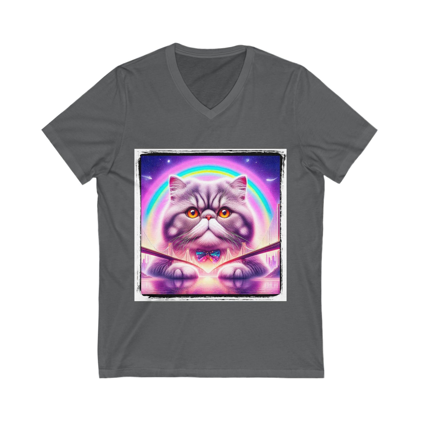 Exotic Shorthair Sleeve purple sunset tee