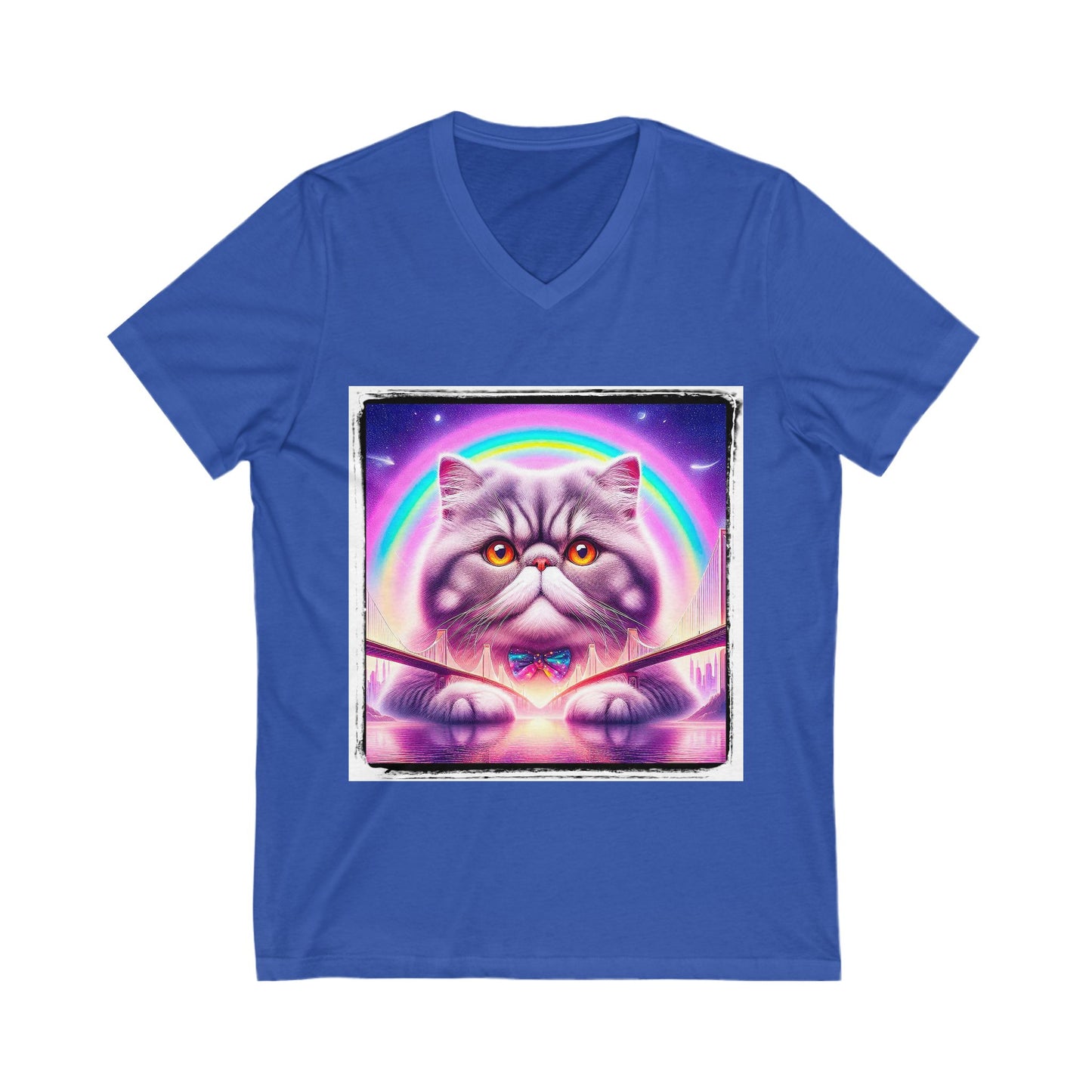 Exotic Shorthair Sleeve purple sunset tee