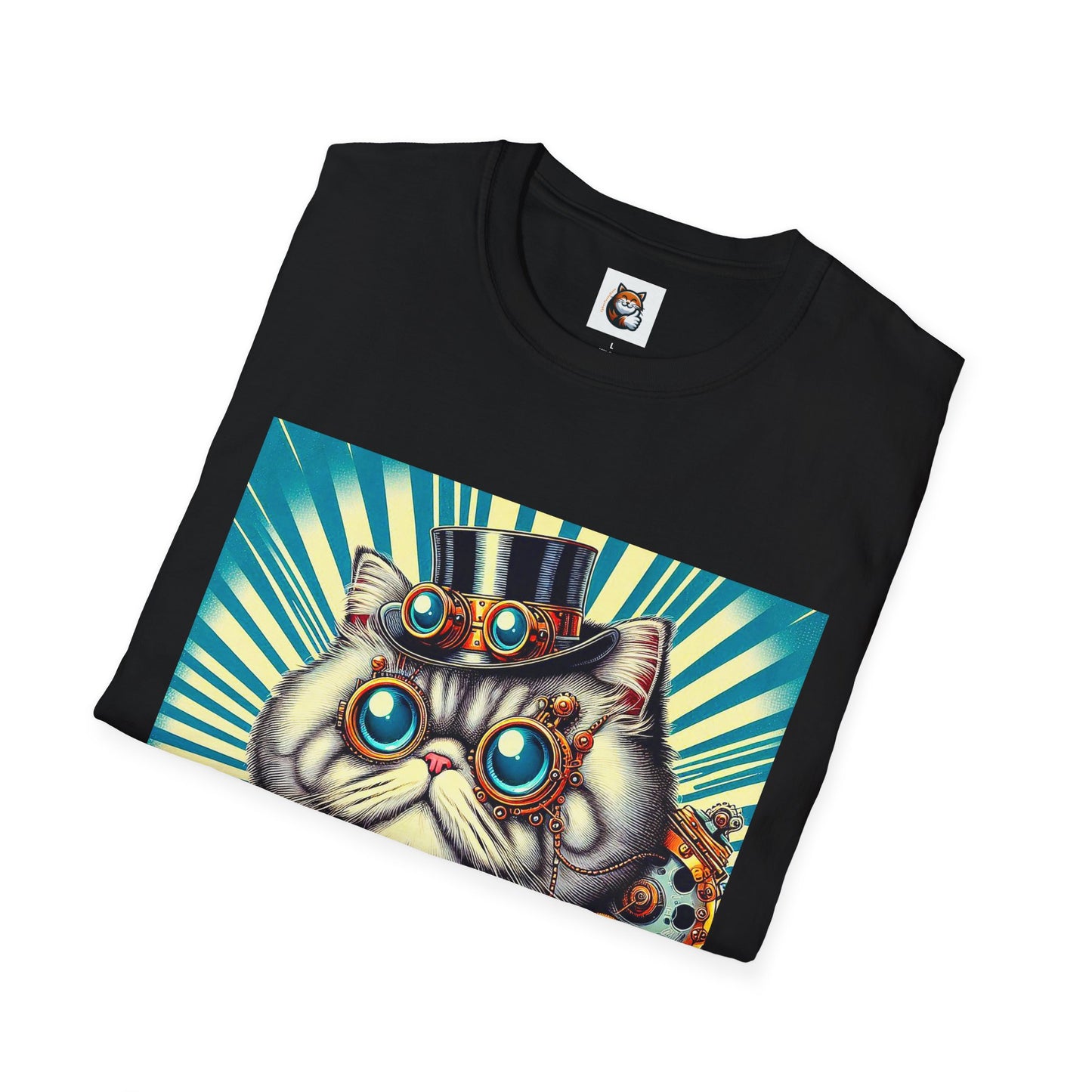 Selkirk Rex Cat T-Shirt steam punk
