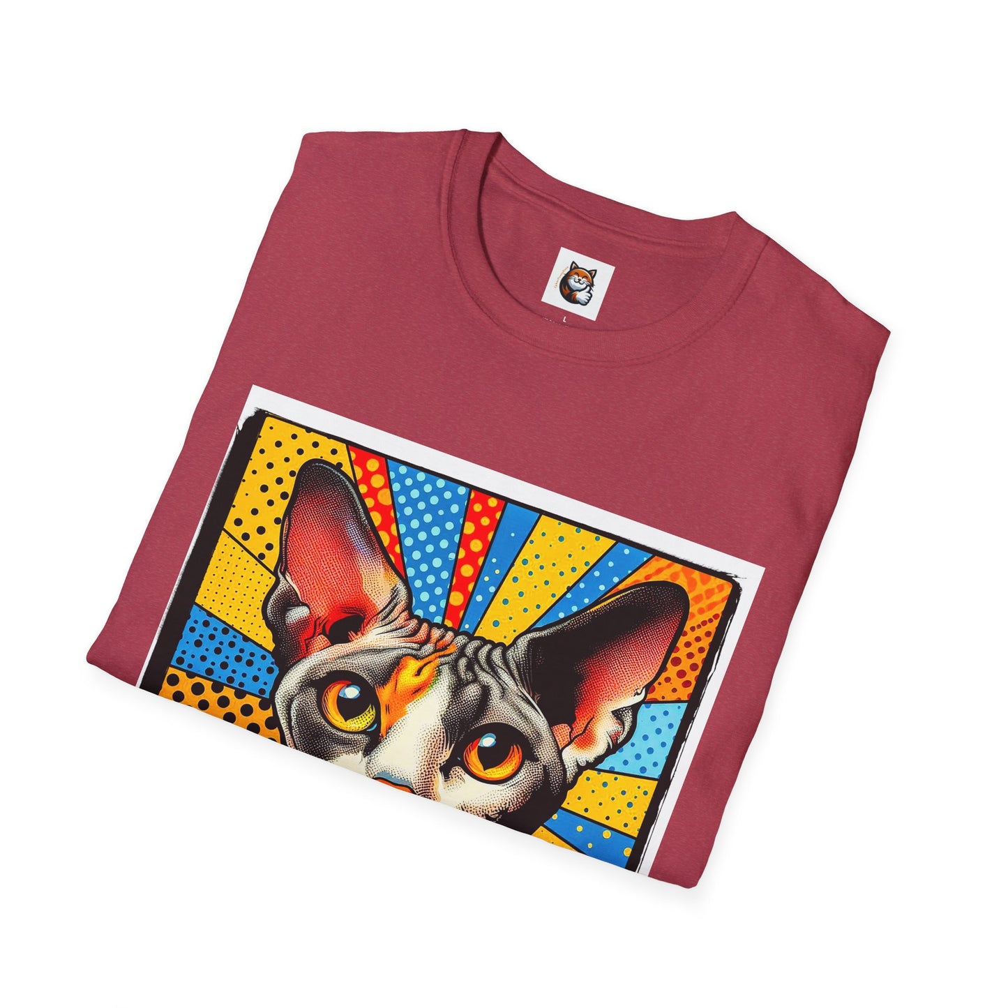 Devon Rex Comic book  Unisex Softstyle T-Shirt