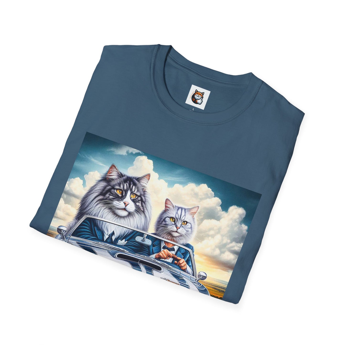 Wacky Norwegian Forest Cat Unisex Softstyle T-Shirt
