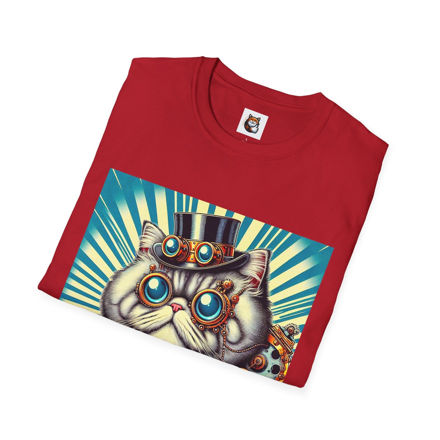 Selkirk Rex Cat T-Shirt steam punk