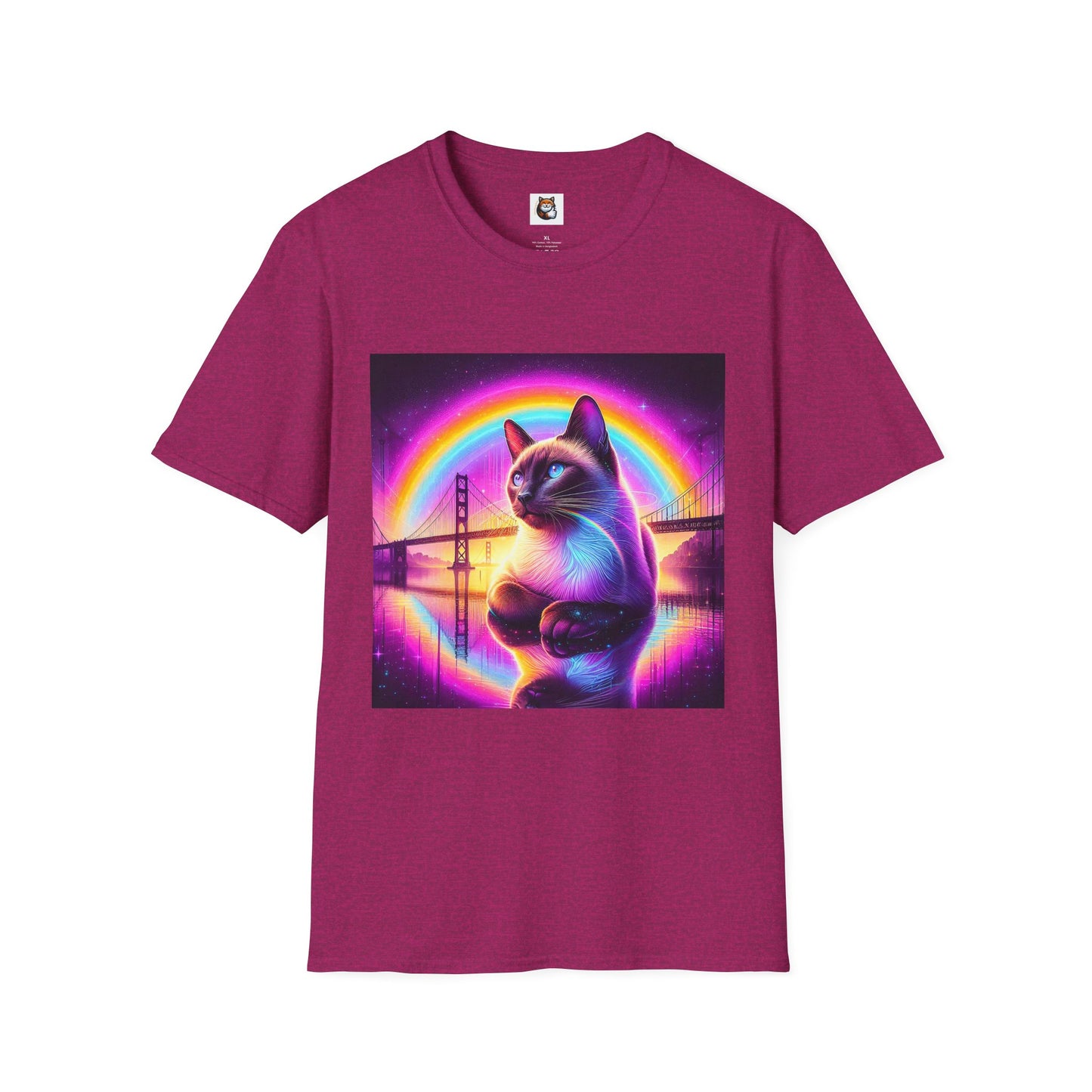 Siamese Cat purple rainbow