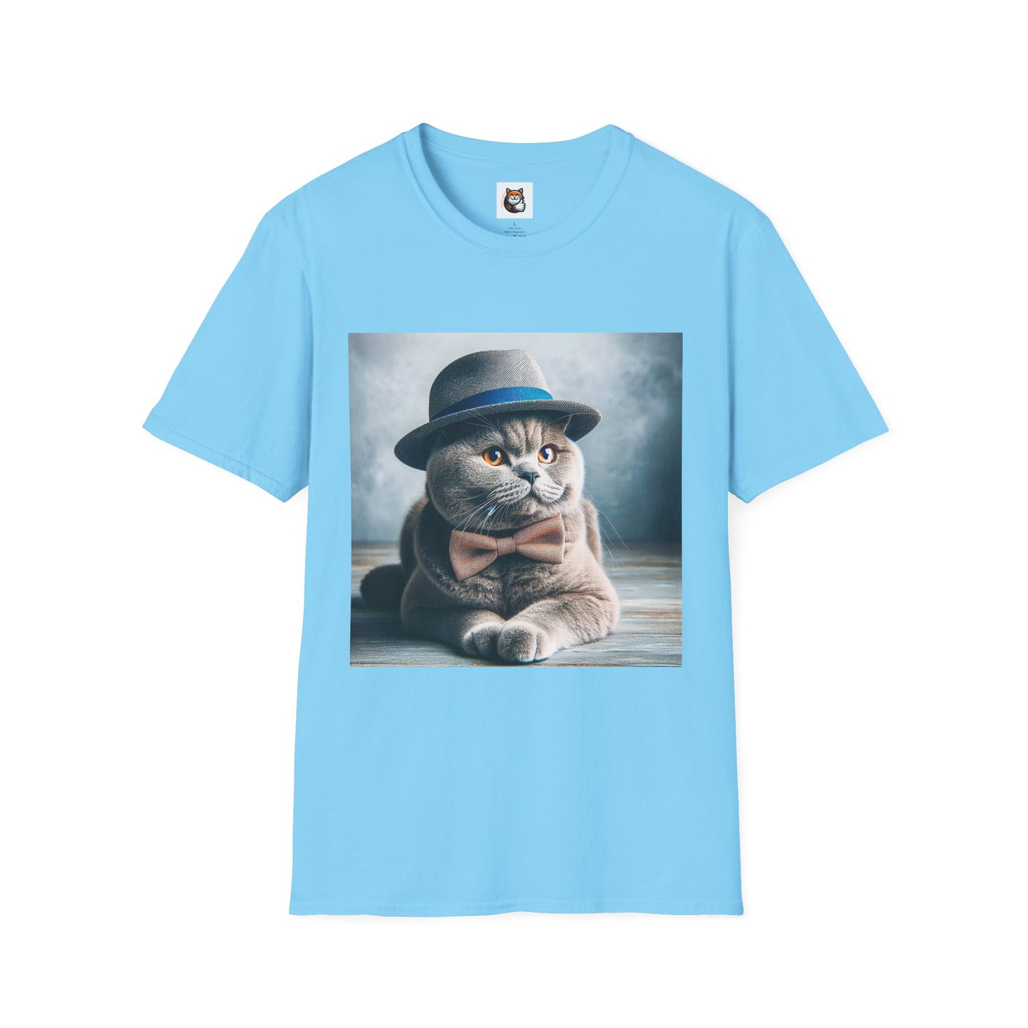 British Shorthair hat and bow Softstyle T-Shirt