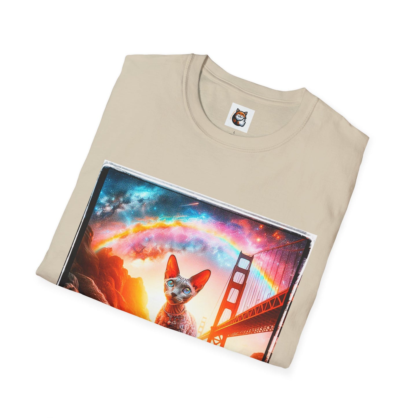 Cornish Rex Cat rainbow sunset T-Shirt