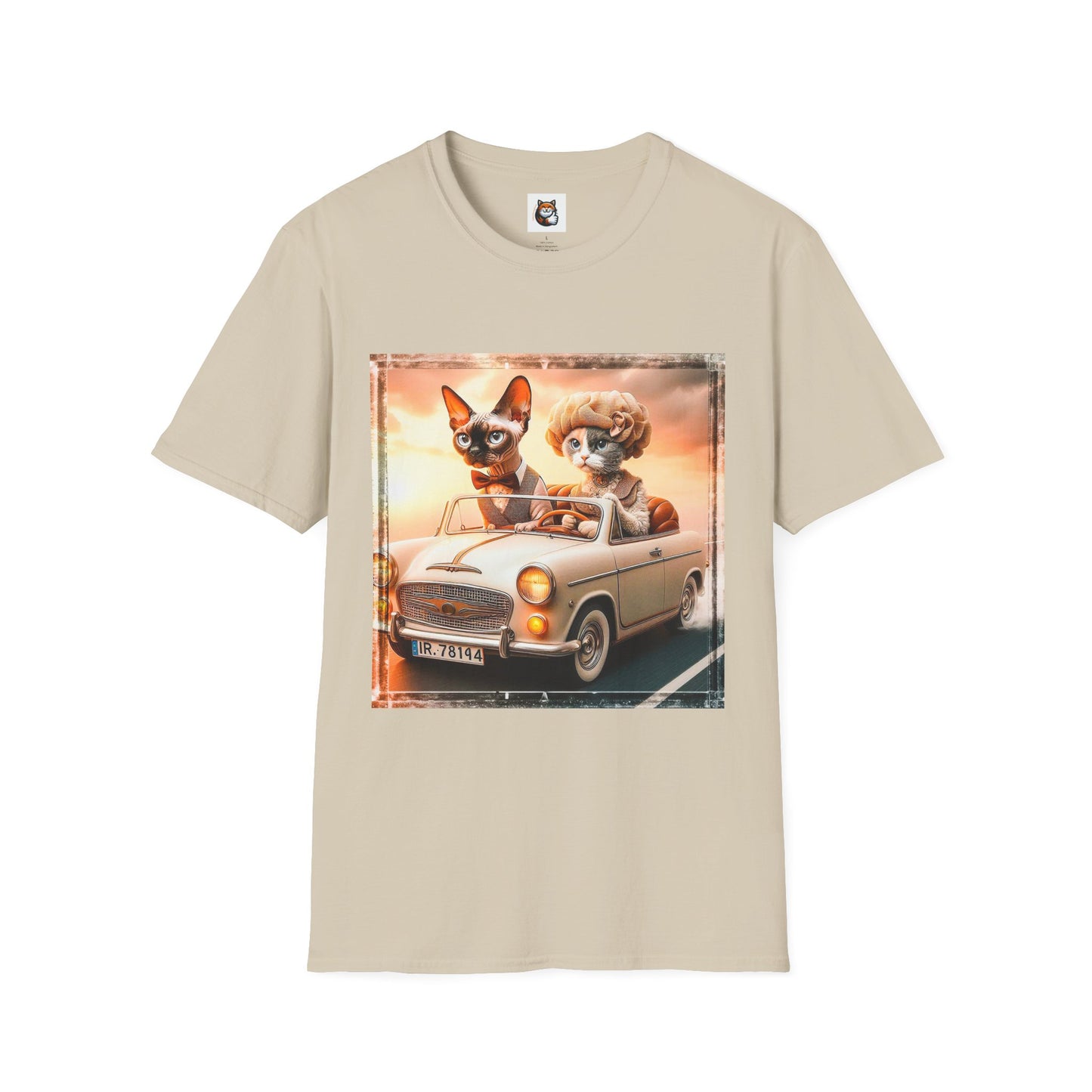 Wacky  Devon Rex pretty sunset  Unisex Softstyle T-Shirt