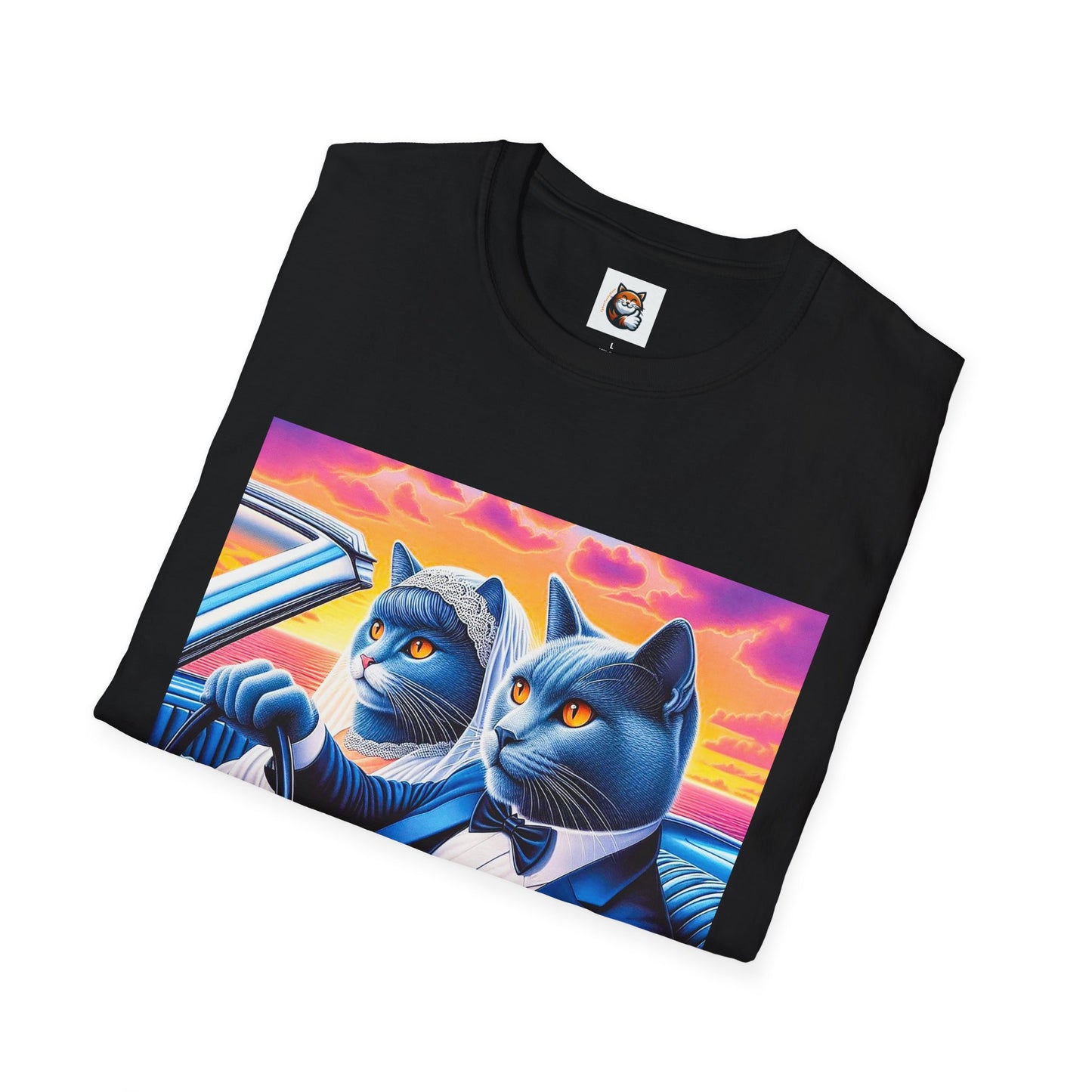 Russian Blue Cat  just married T-Shirt