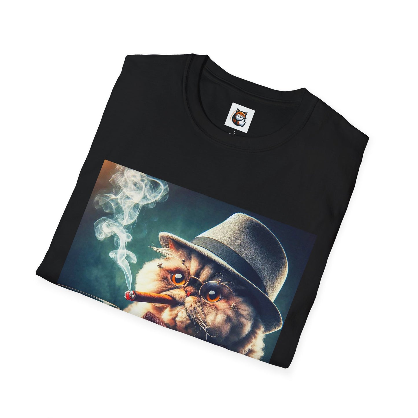 Selkirk Rex Cat T-Shirt cigars and whiskey