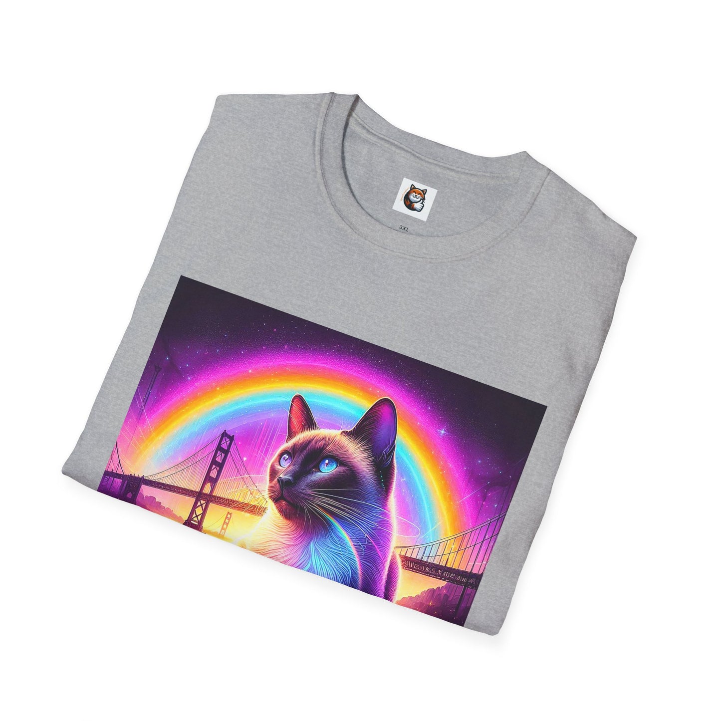 Siamese Cat purple rainbow