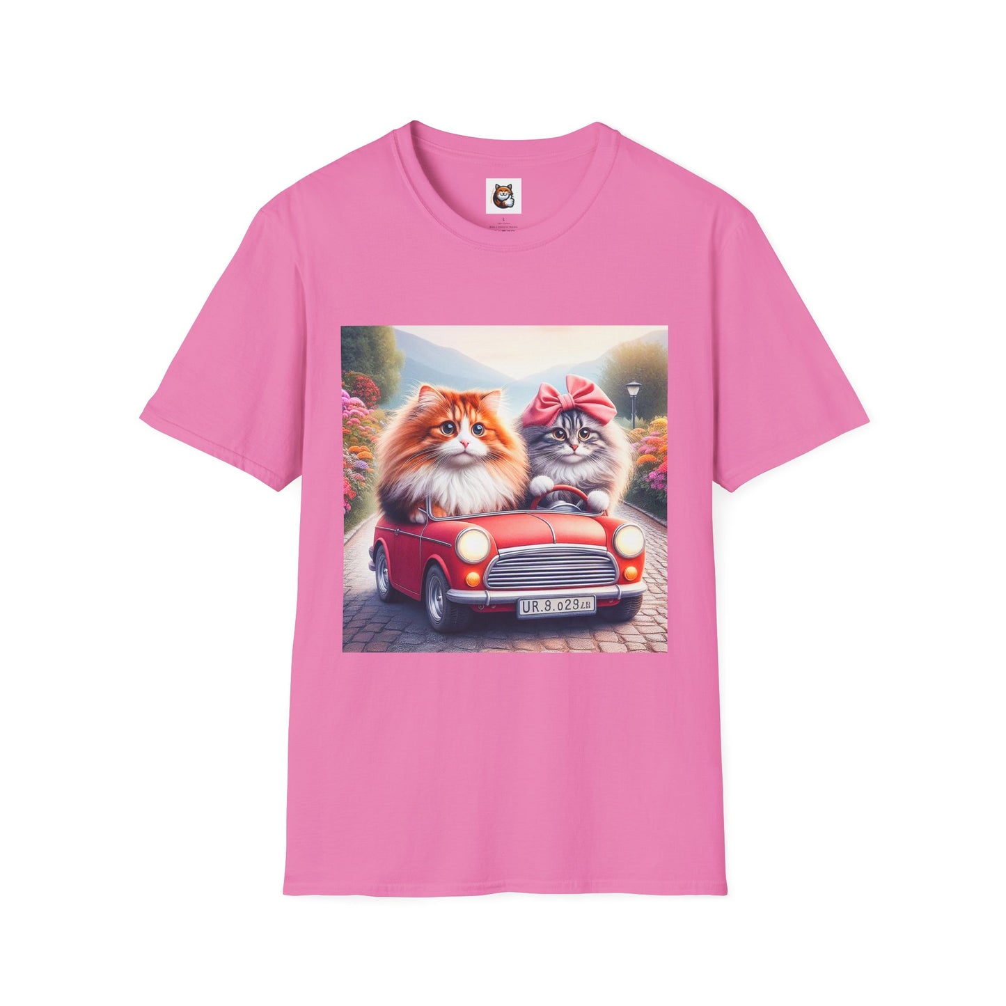 Wacky Norwegian Forest Cat Unisex Softstyle T-Shirt