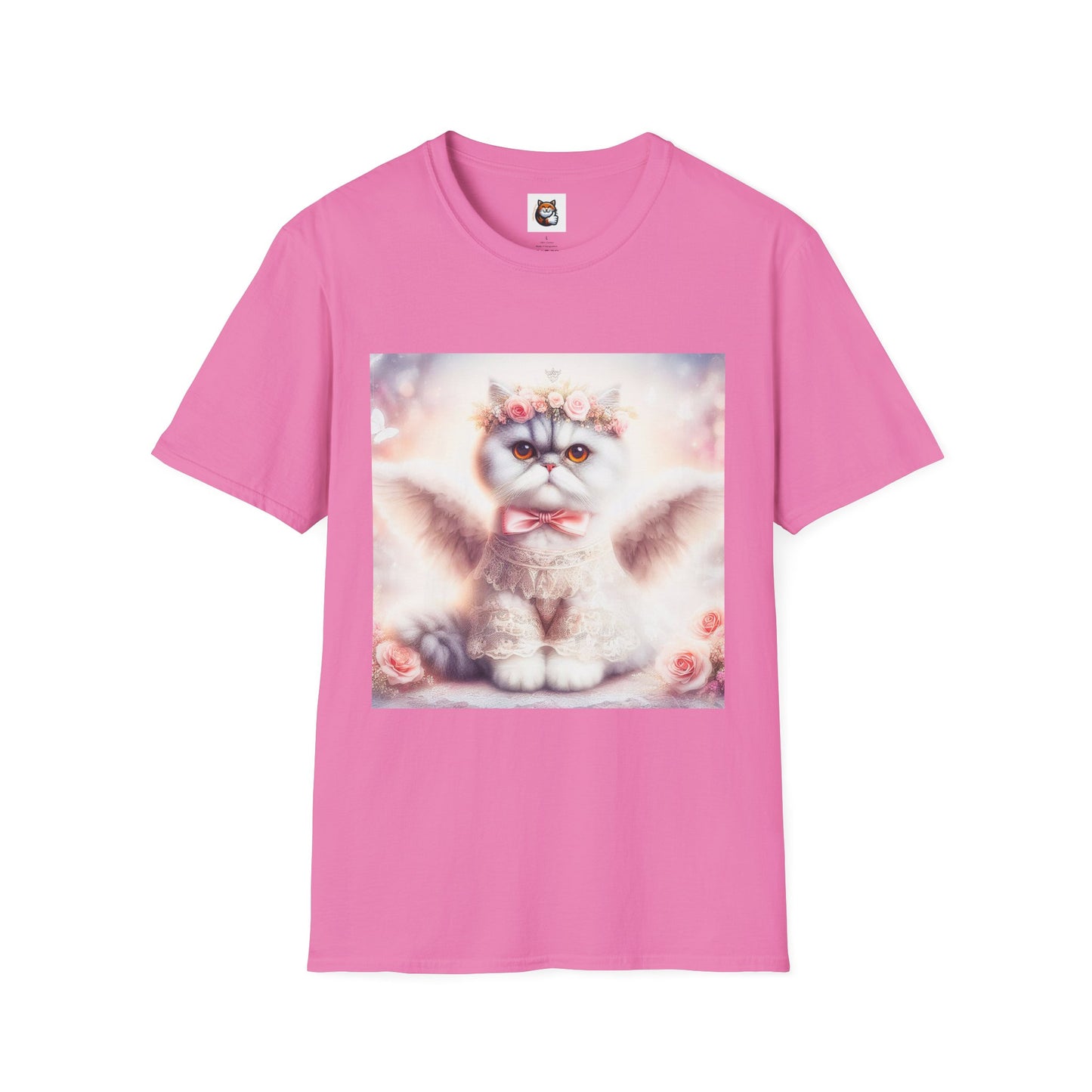 Selkirk Rex Cat T-Shirt flower Angel