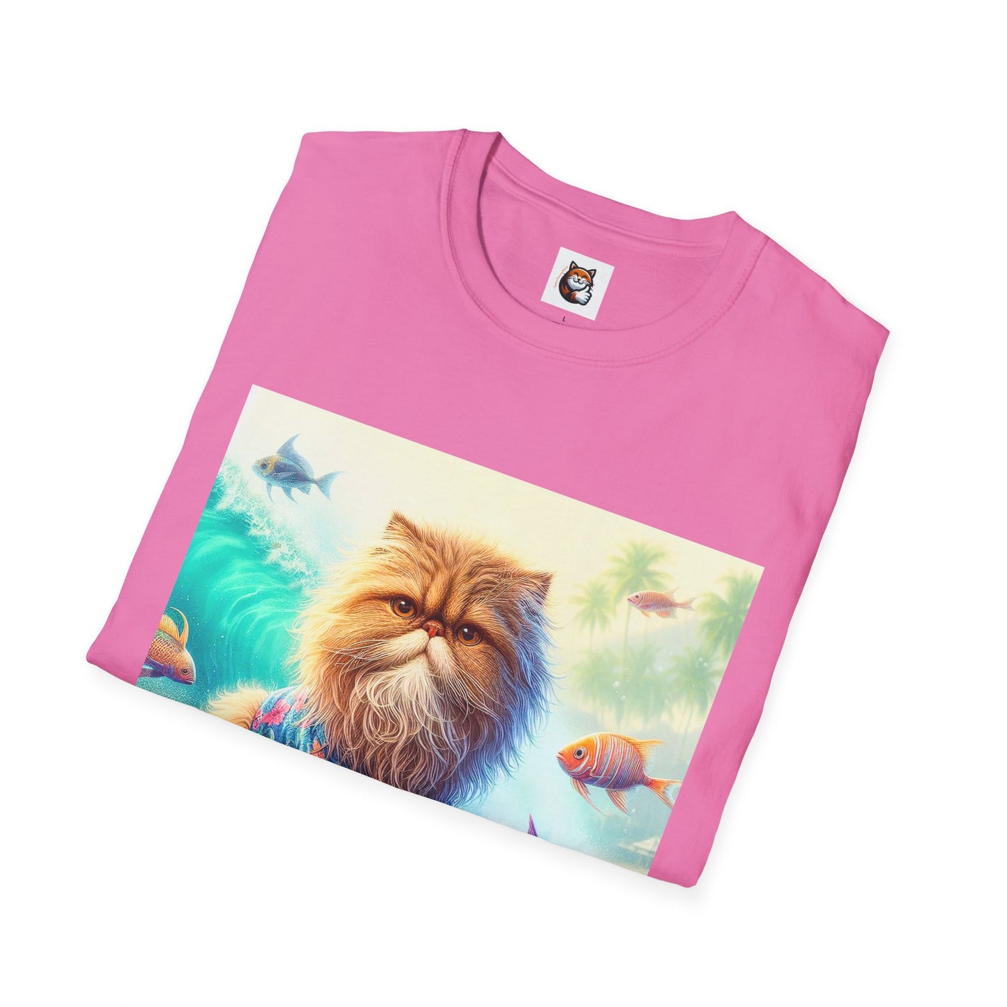 Selkirk Rex Cat T-Shirt angry surfer
