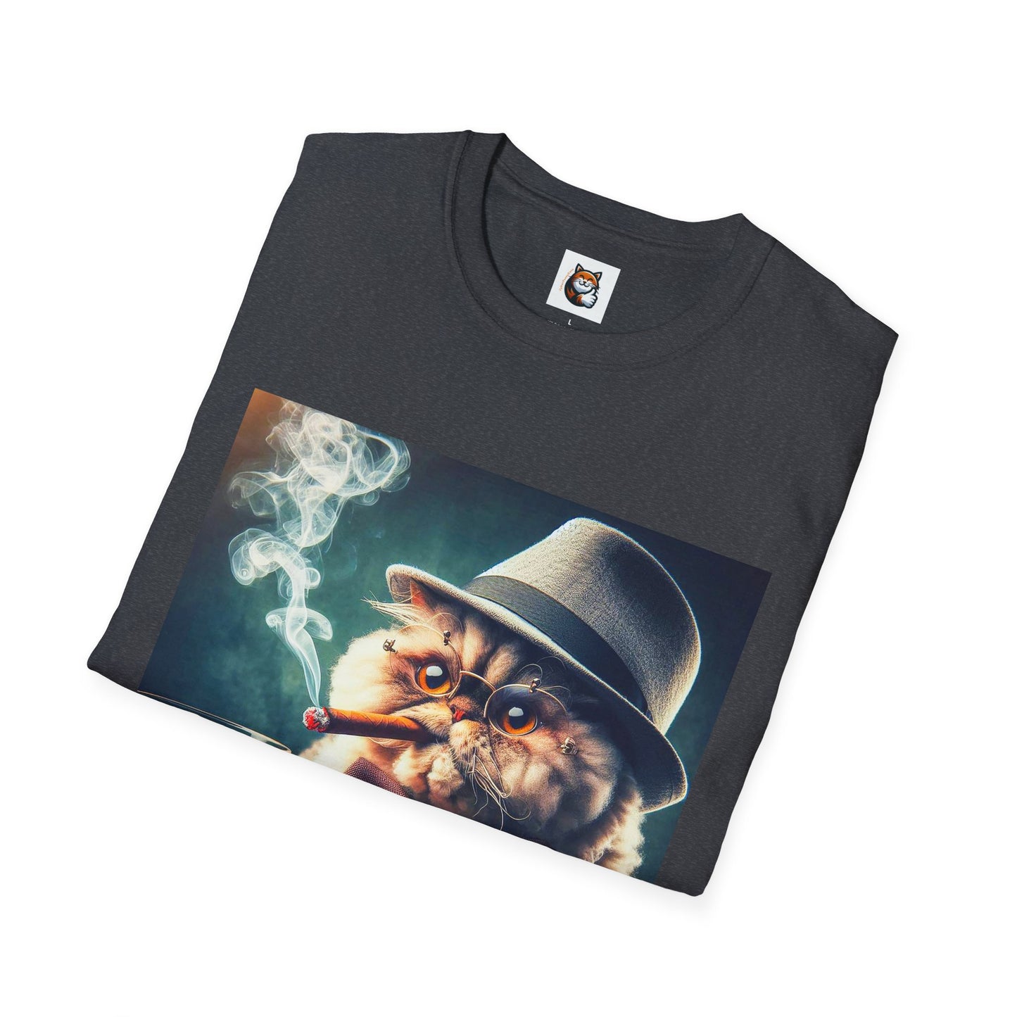 Selkirk Rex Cat T-Shirt cigars and whiskey