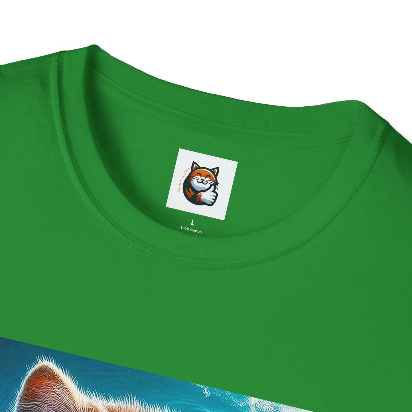 Selkirk Rex Cat T-Shirt old guy surfer