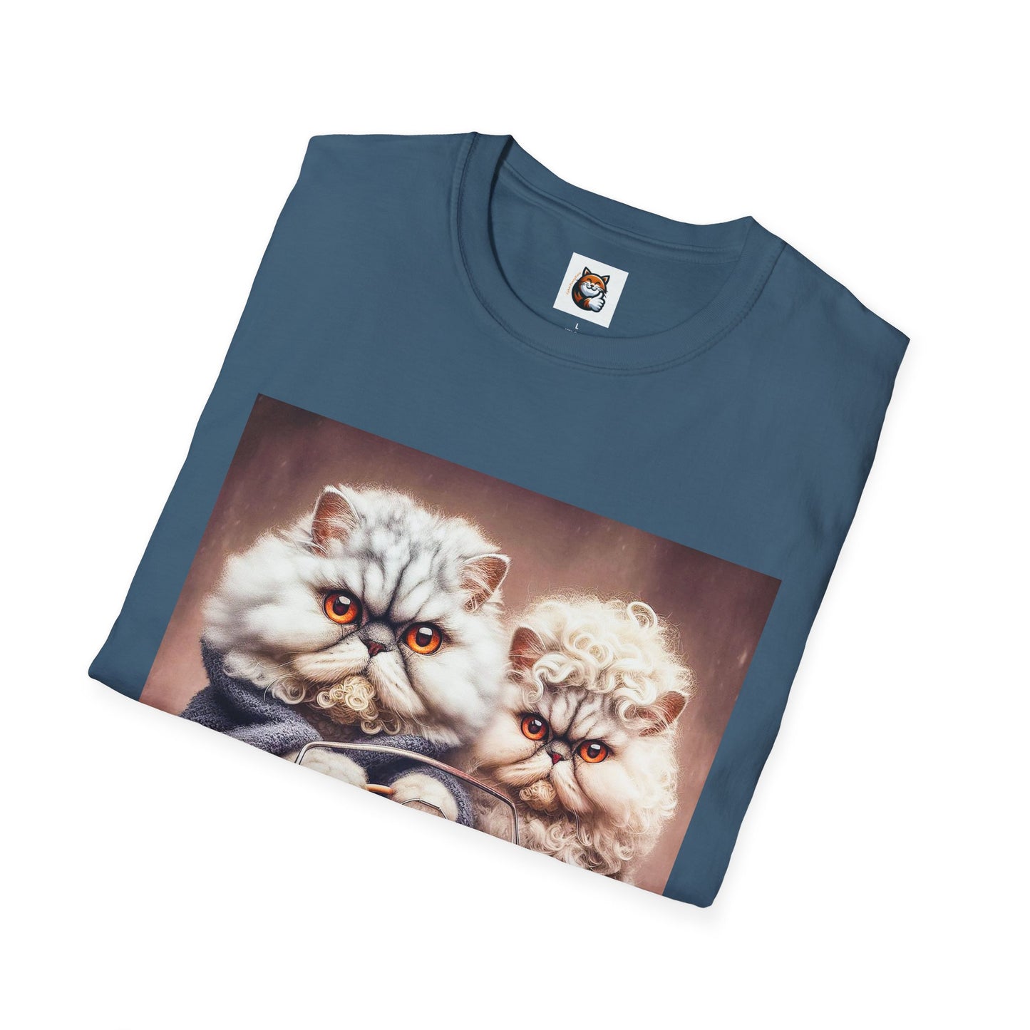 Wacky Selkirk Rex Cat T-Shirt angry couple