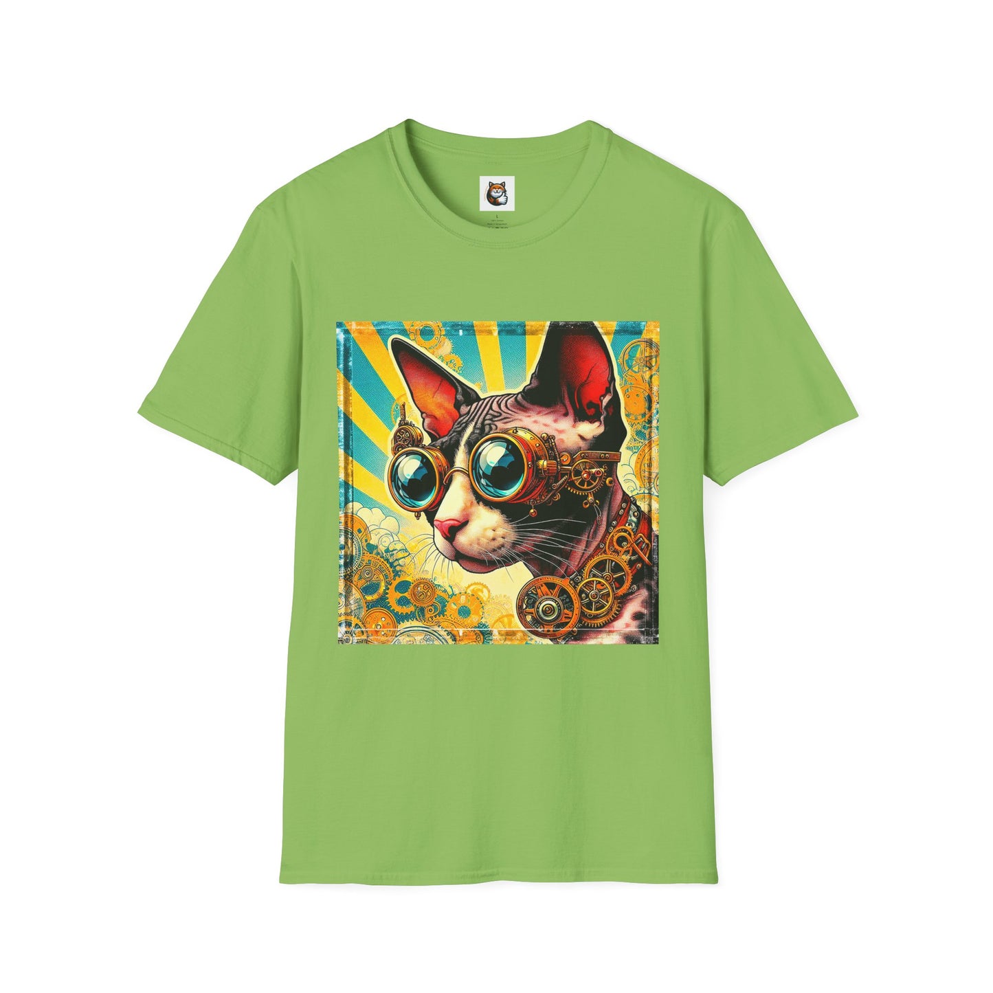 Cornish Rex Cat Unisex steam punk  T-Shirt