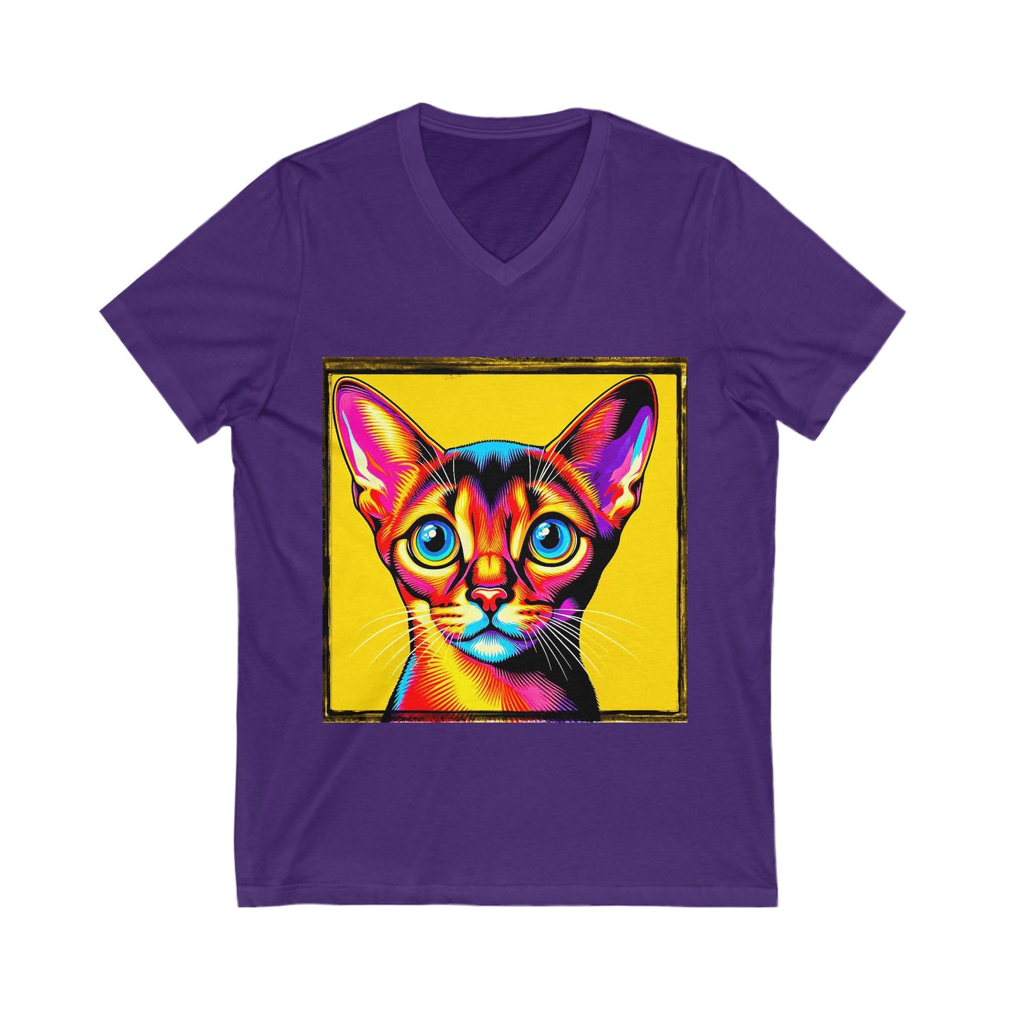 Abyssinian colors Jersey Short Sleeve V-Neck Tee