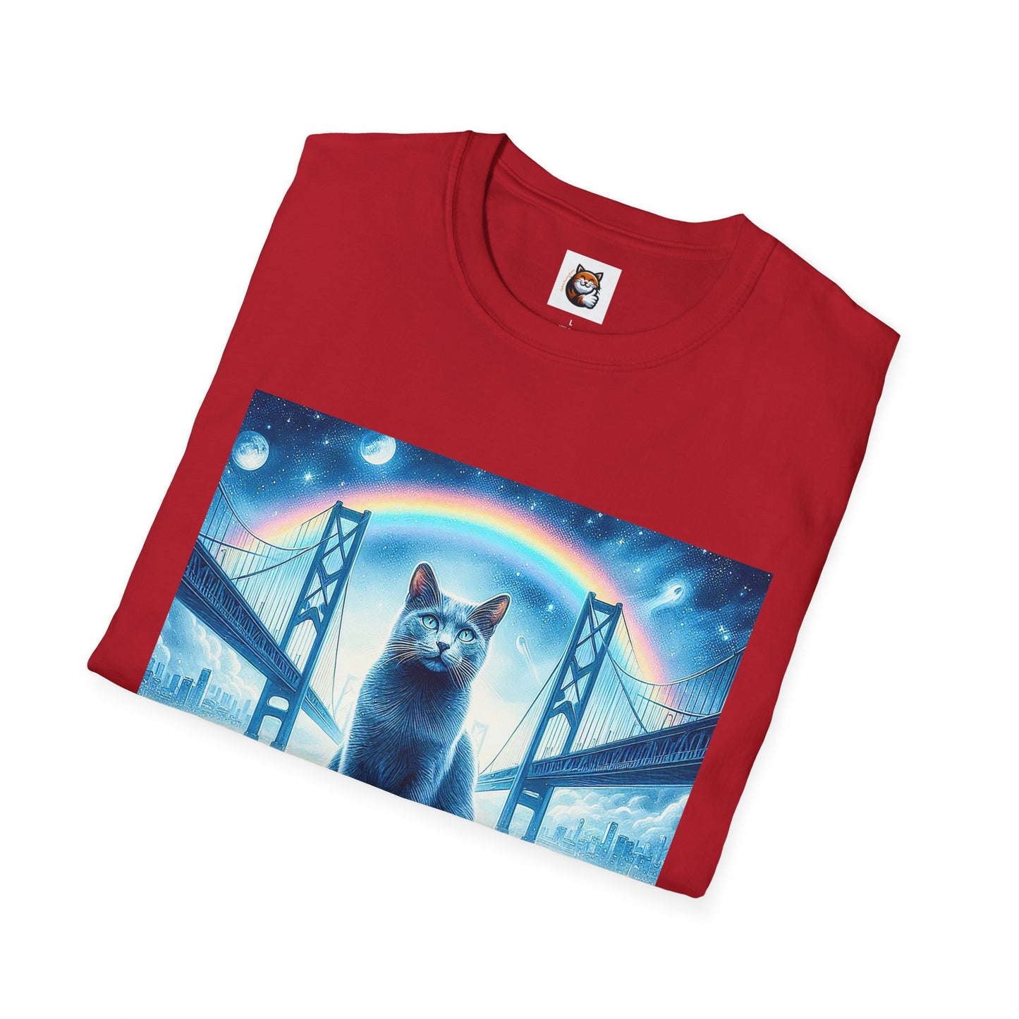 Russian Blue Cat Unisex Softstyle T-Shirt