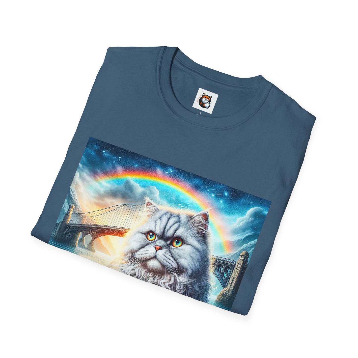 Selkirk Rex Cat T-Shirt  rainbow bridge