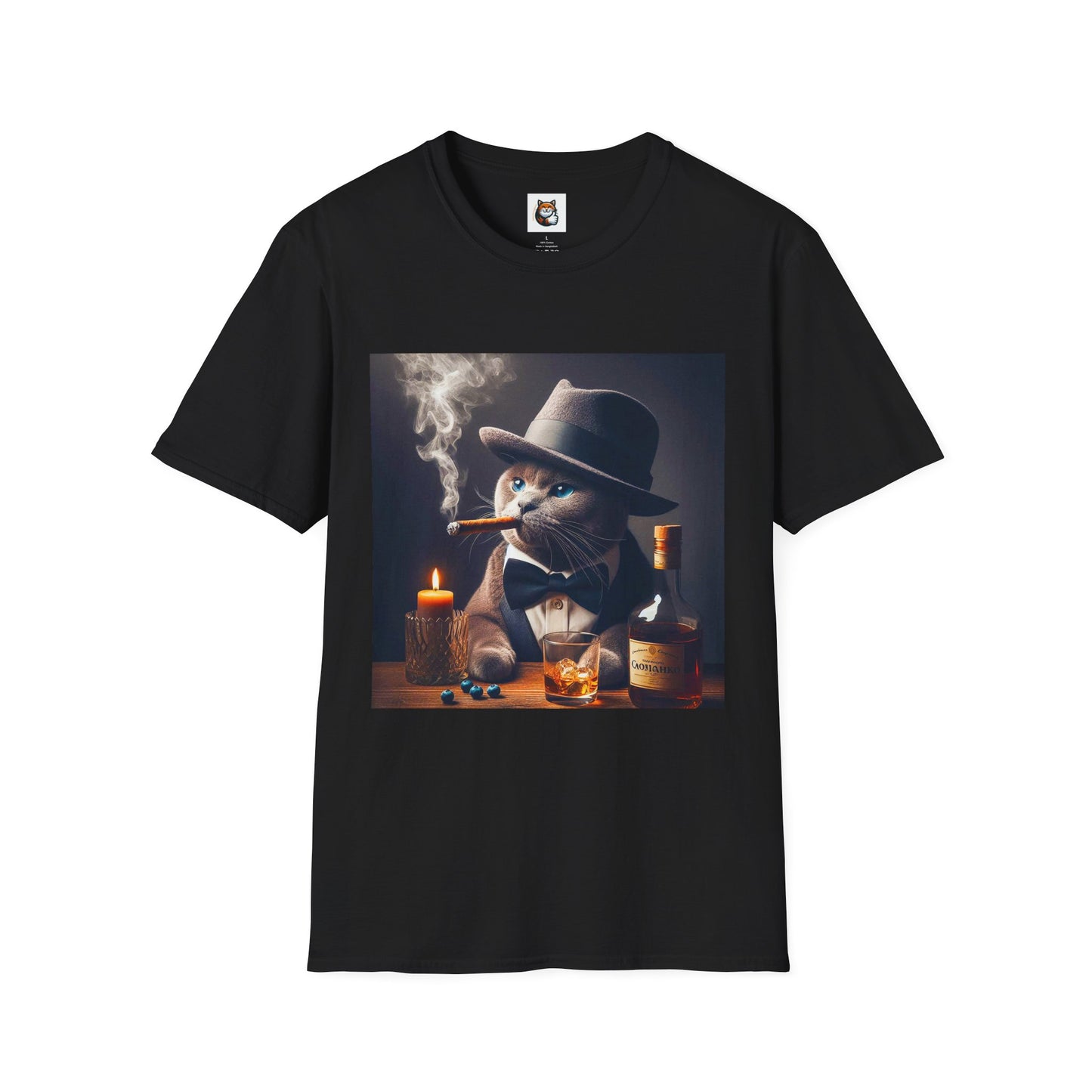 Russian Blue Cat Unisex Softstyle T-Shirt
