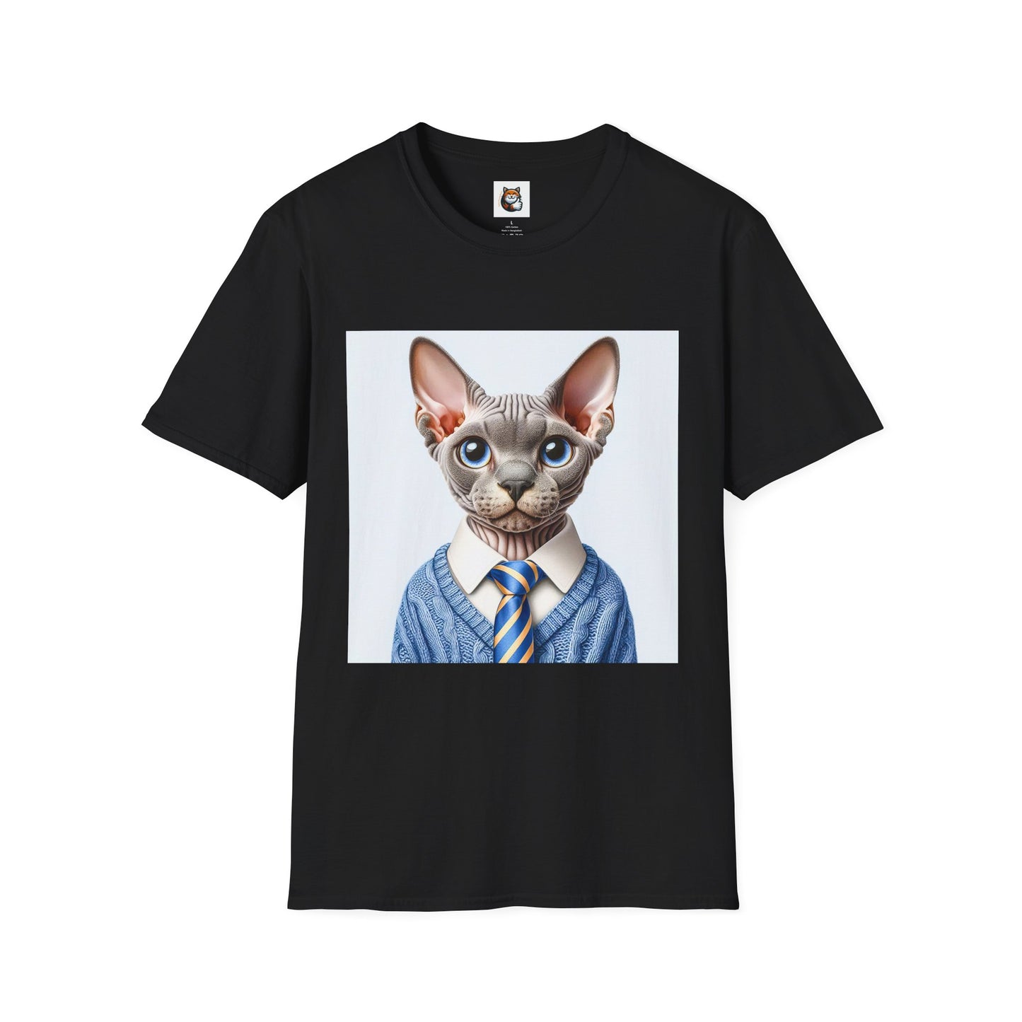 Devon Rex Cat business man Softstyle T-Shirt