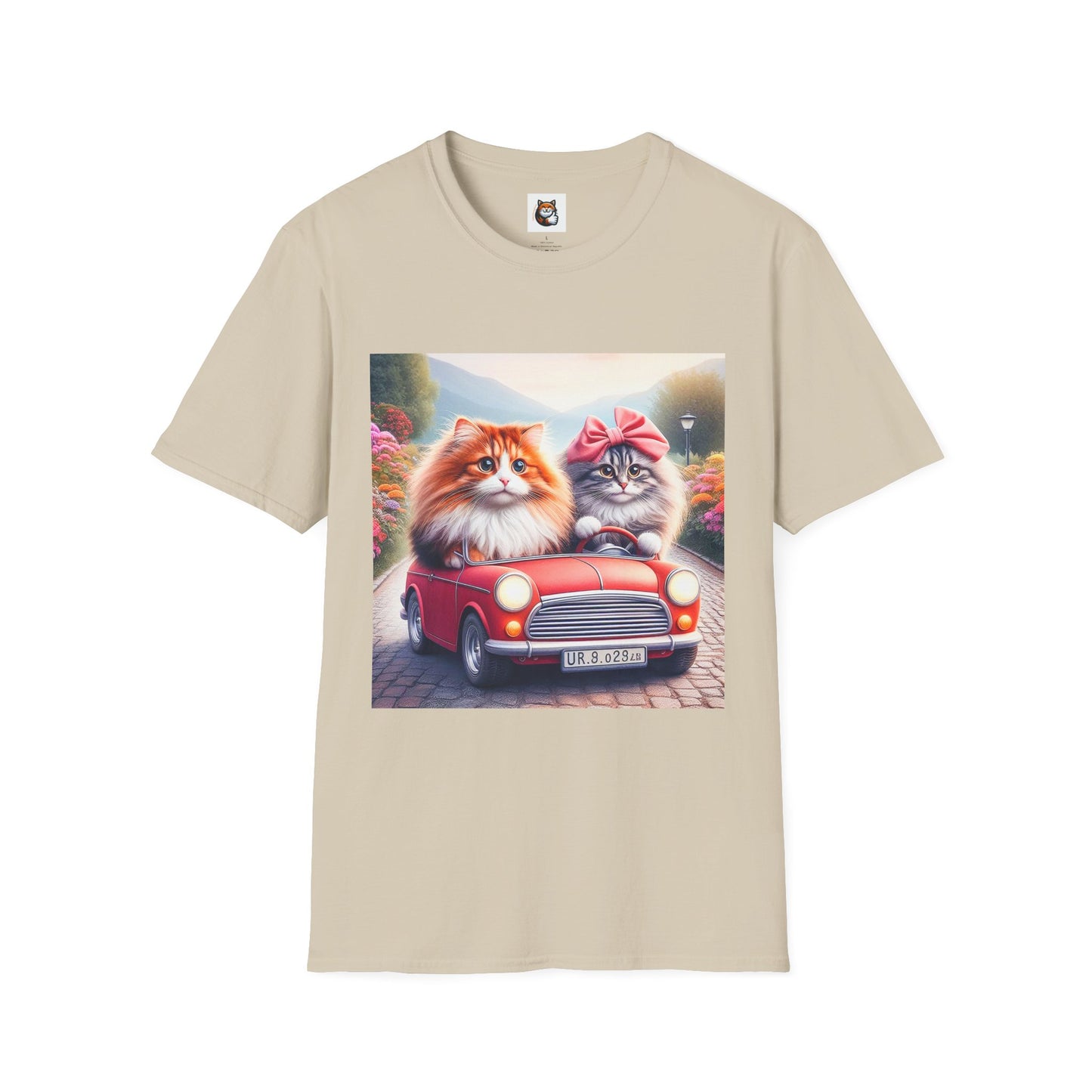 Wacky Norwegian Forest Cat Unisex Softstyle T-Shirt