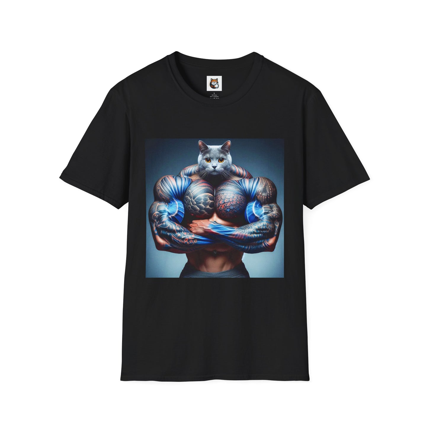 Russian Blue Cat Unisex Softstyle T-Shirt