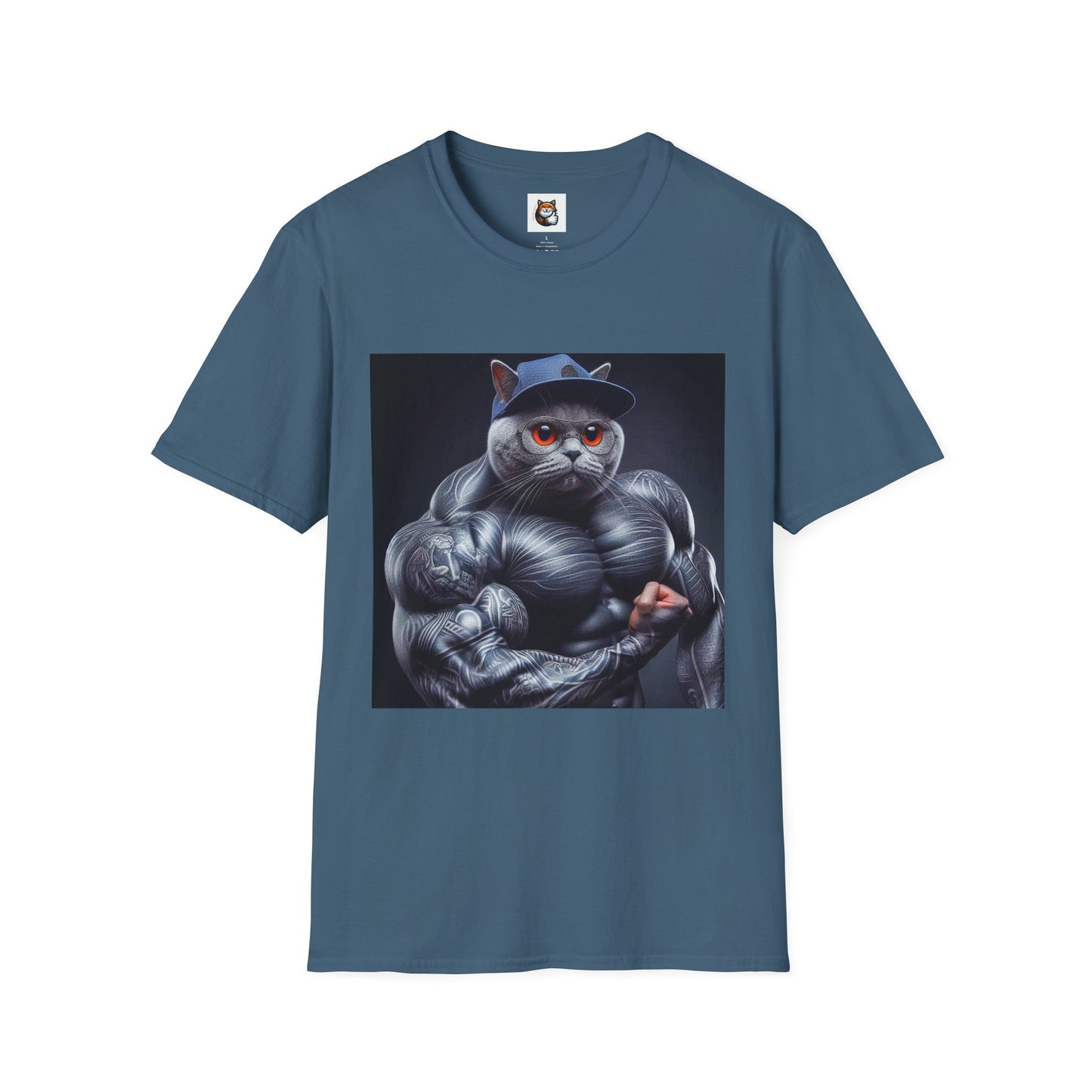 Russian Blue Cat arm day  T-Shirt